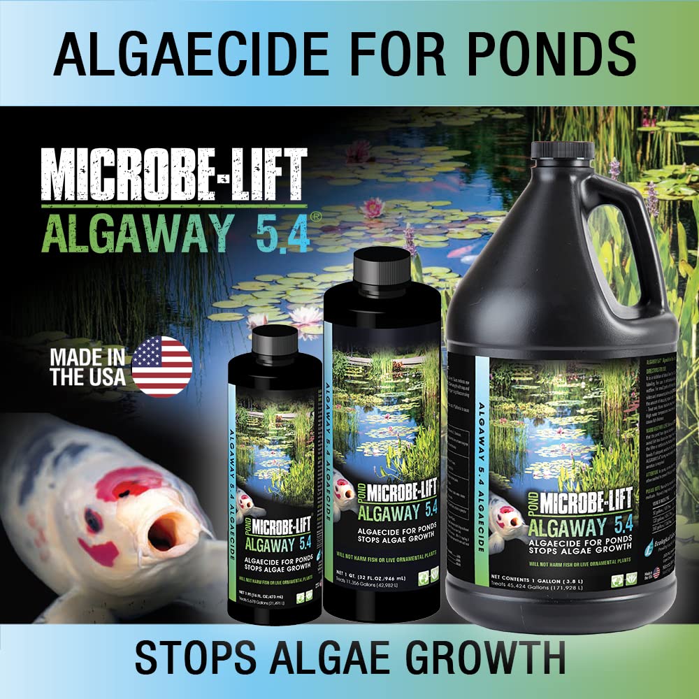 MICROBE-LIFT ALGA16 Algaway 5.4 Algae Control Treatment for Ponds and Water Gardens, Safe for Koi Fish, Goldfish, Plants, and Decorations, 16 Ounces - Image 5