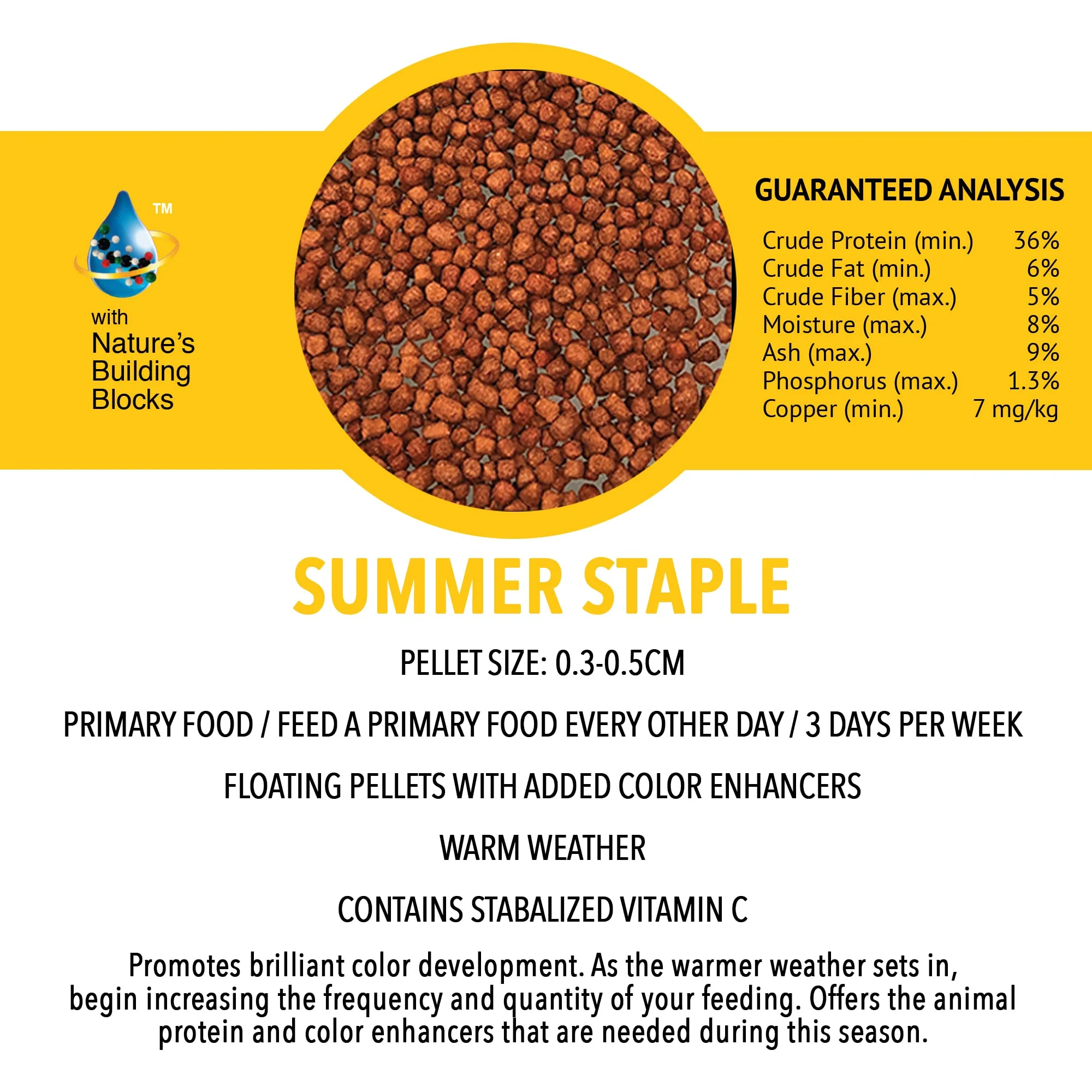 MICROBE-LIFT MLLSSLG Summer Staple Floating Fish Food Pellets for Ponds, Water Gardens, and Fountains, for Live Goldfish and Koi, 4.75 Pounds - Image 3