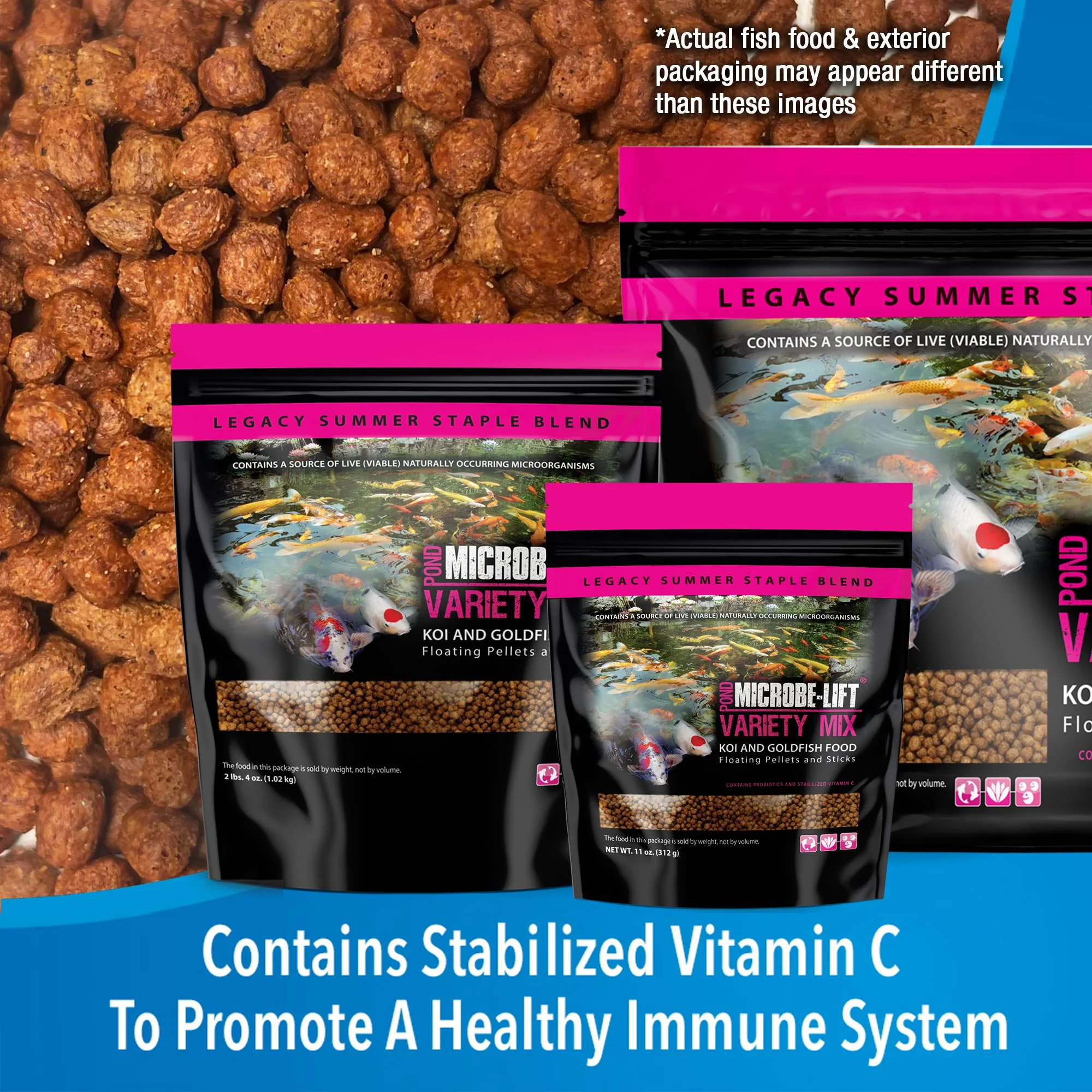 MICROBE-LIFT MLLVMSM Variety Mix Floating Fish Food Pellets and Sticks for Ponds, Water Gardens, and Fountains, for Live Goldfish and Koi, 11 Ounces - Image 7