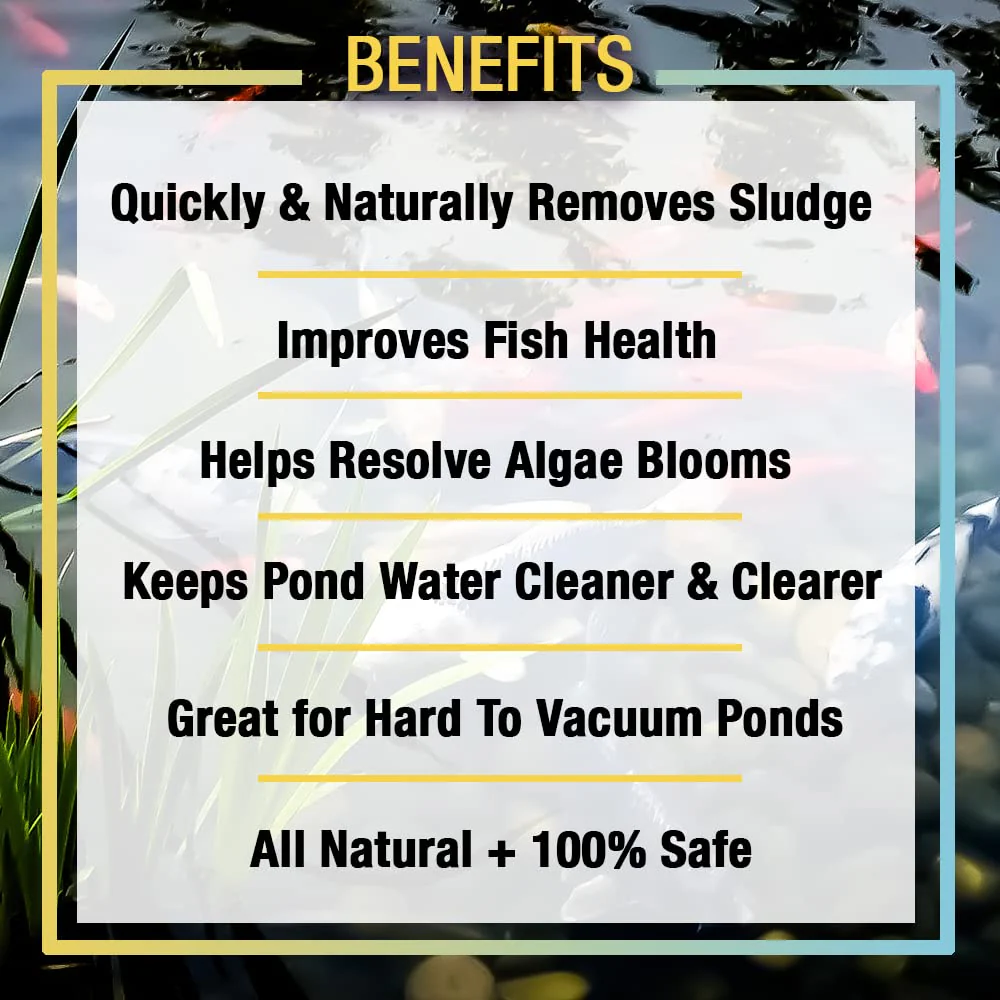 MICROBE-LIFT MLXSAG4 Sludge-Away Pond and Outdoor Water Garden Sludge Remover, OK for Live Koi Fish, Plant Life, and Decor, 1 Gallon - Image 4