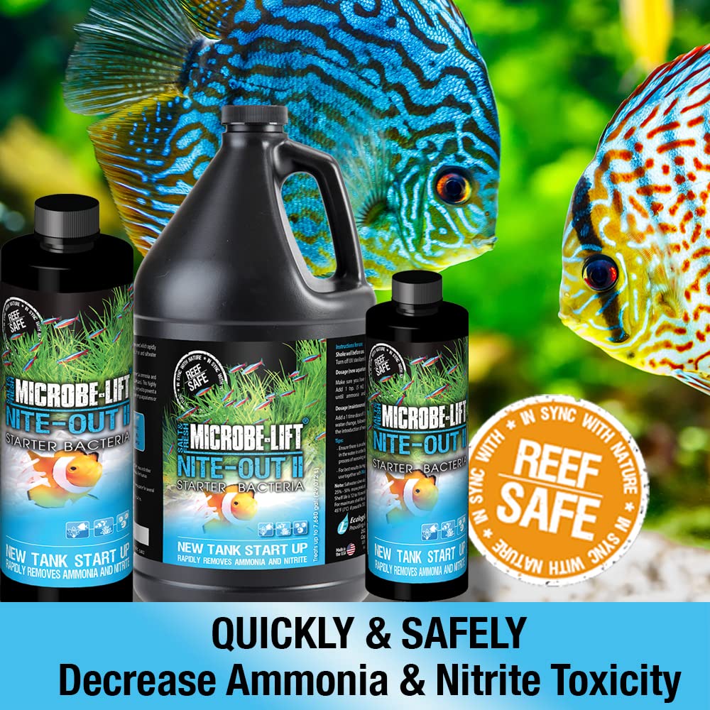 MICROBE-LIFT Nite-Out II Aquarium Bacteria for Start-up, Instantly Cycle Aquariums, Add Fish on Day 1, Rapid Ammonia and Nitrite Reducer for Freshwater & Saltwater Fish Tank, 8 Ounces (NITEH08) - Image 5