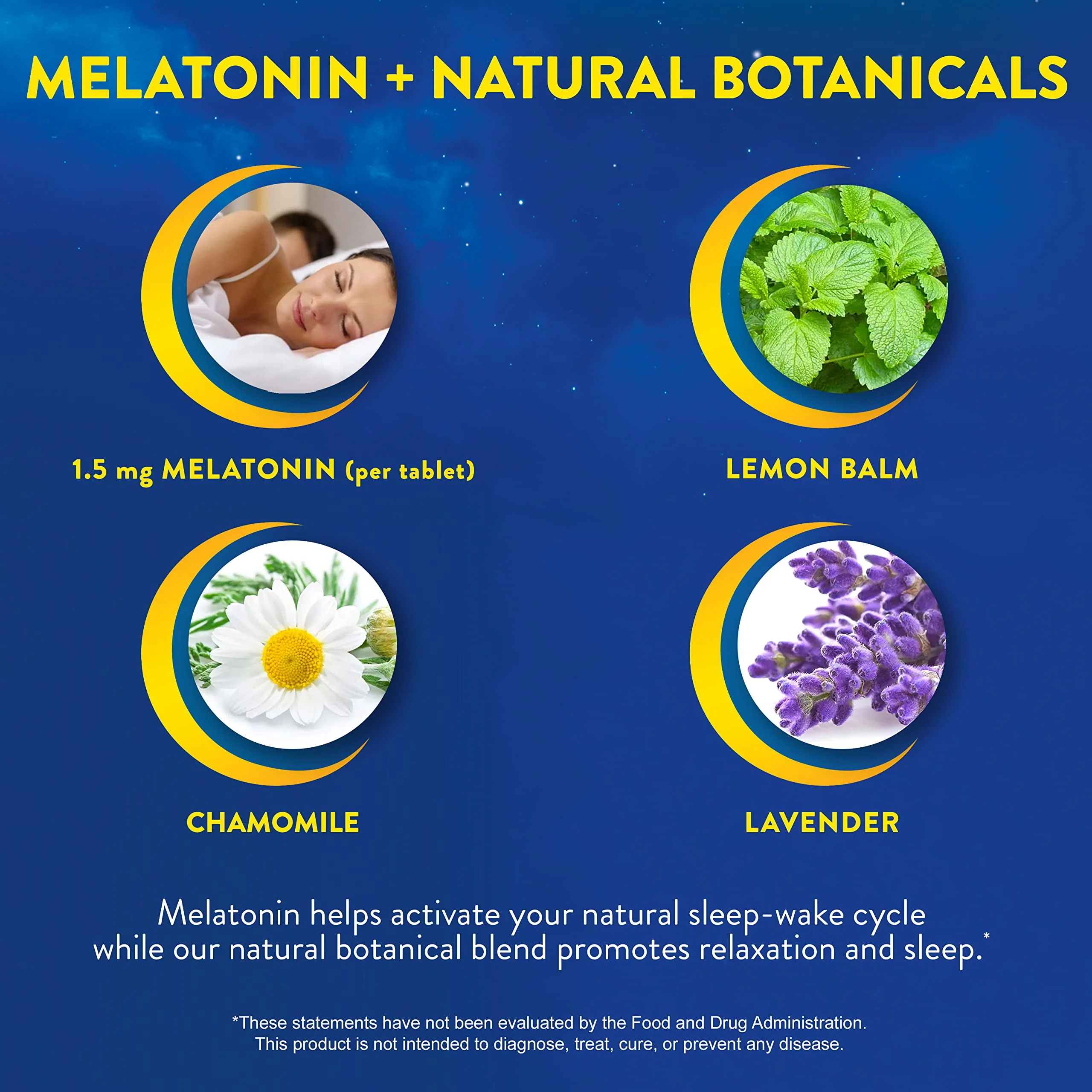 MidNite Back to Sleep Low Dose, 1.5 mg Melatonin Sleep Aid, Non-Habit Forming, Herbal Dietary Supplement for Adults, Drug-Free, Gluten-Free, Lactose-Free, Vegetarian, Vegan, 30 Quick Melt Tablets - Image 5