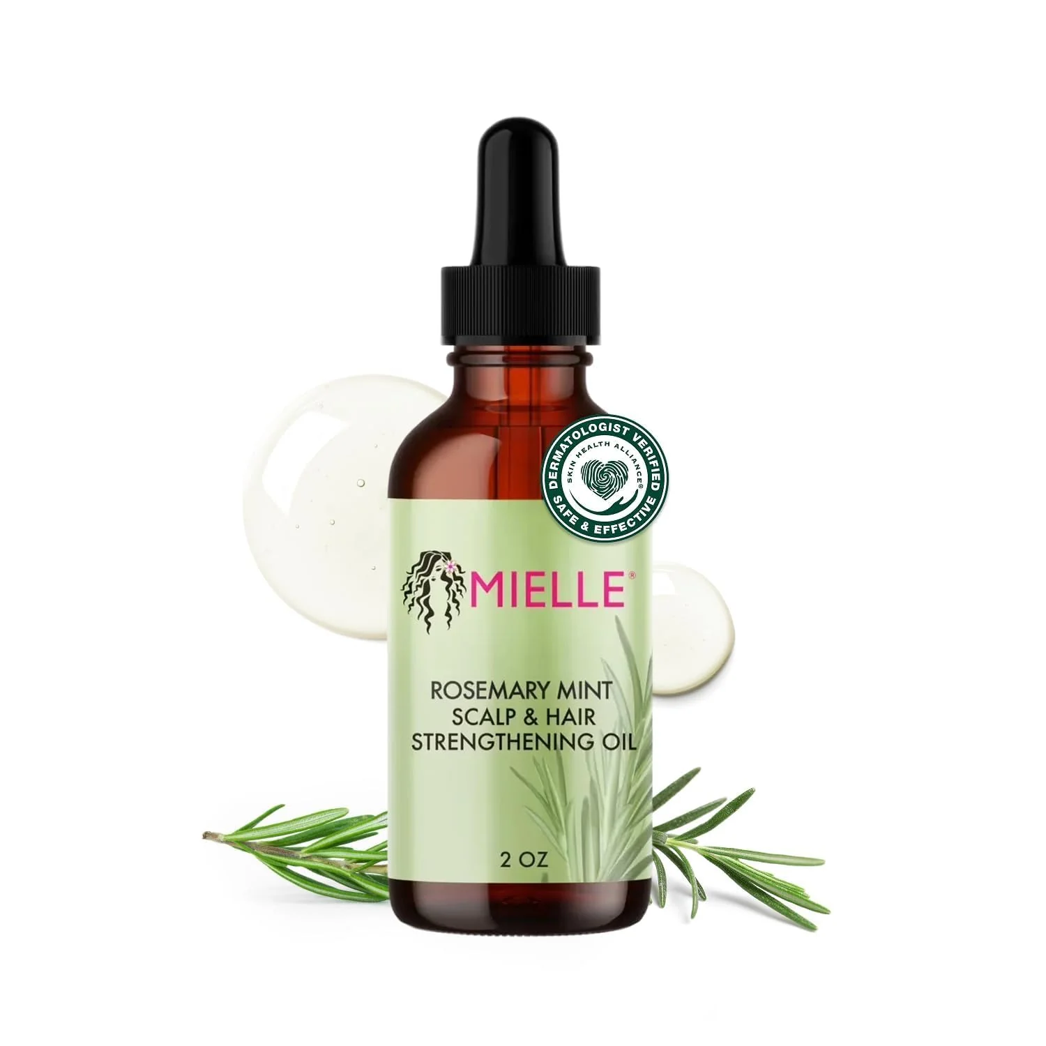 Mielle Organics Rosemary & Mint Hair Oil - Strengthening Biotin Oil Infused Frizzy & Damaged Hair Care - Split Ends & Dry Scalp Treatment to Support Longer, Healthier Strands, 2 Ounce - Image 10