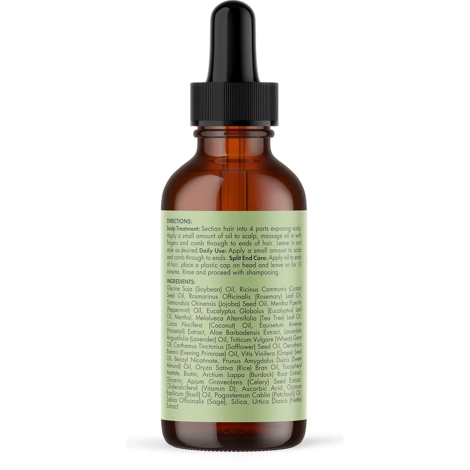 Mielle Organics Rosemary & Mint Hair Oil - Strengthening Biotin Oil Infused Frizzy & Damaged Hair Care - Split Ends & Dry Scalp Treatment to Support Longer, Healthier Strands, 2 Ounce - Image 3