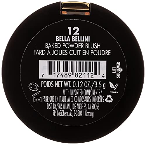 Milani Baked Blush, Powder Blush for Cheeks, Cruelty Free Makeup - Shape, Contour & Highlight Face for a Shimmery or Matte Finish - Bella Bellini - Image 3