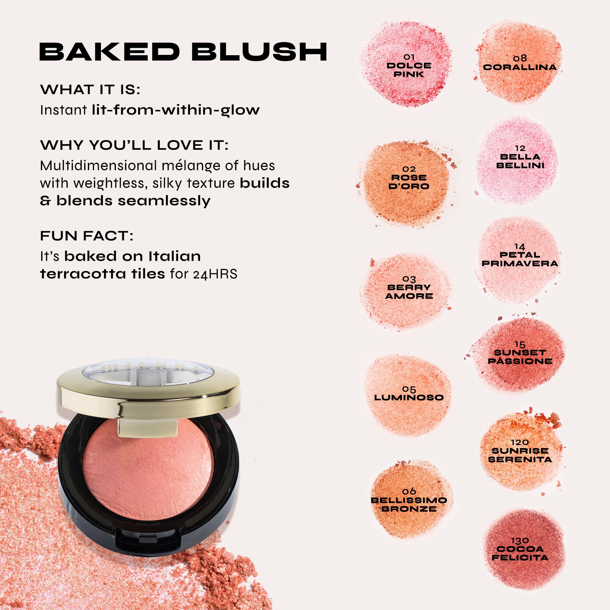 Milani Baked Blush, Powder Blush for Cheeks, Cruelty Free Makeup - Shape, Contour & Highlight Face for a Shimmery or Matte Finish -Corallina - Image 7