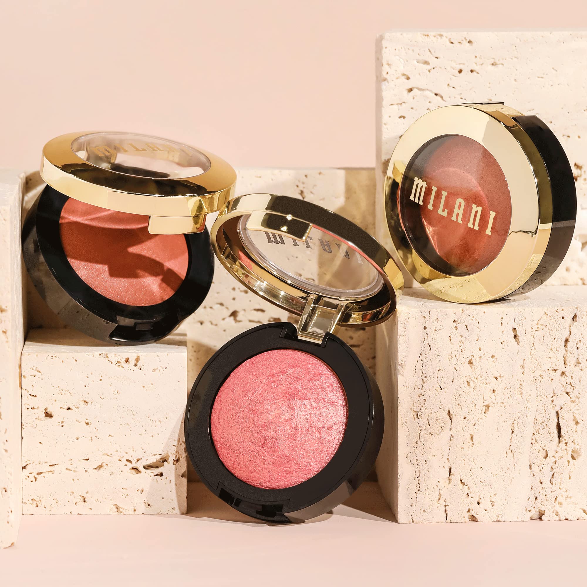 Milani Baked Blush, Powder Blush for Cheeks, Cruelty Free Makeup - Shape, Contour & Highlight Face for a Shimmery or Matte Finish -Luminoso - Image 2