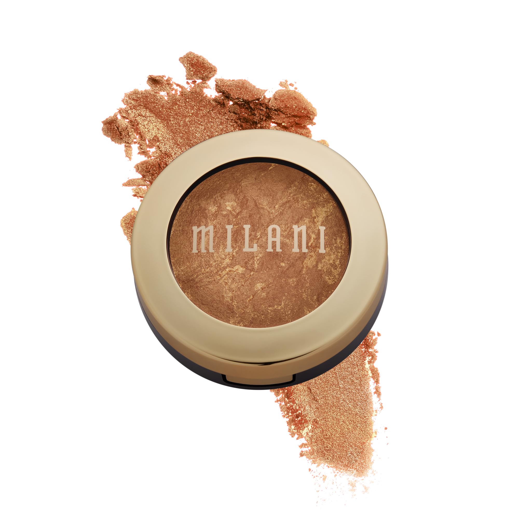 Milani Bronzer Powder - Baked Bronzer Made in Italy, Bronzing Shimmer Highlighter Makeup for Contour -Dolce