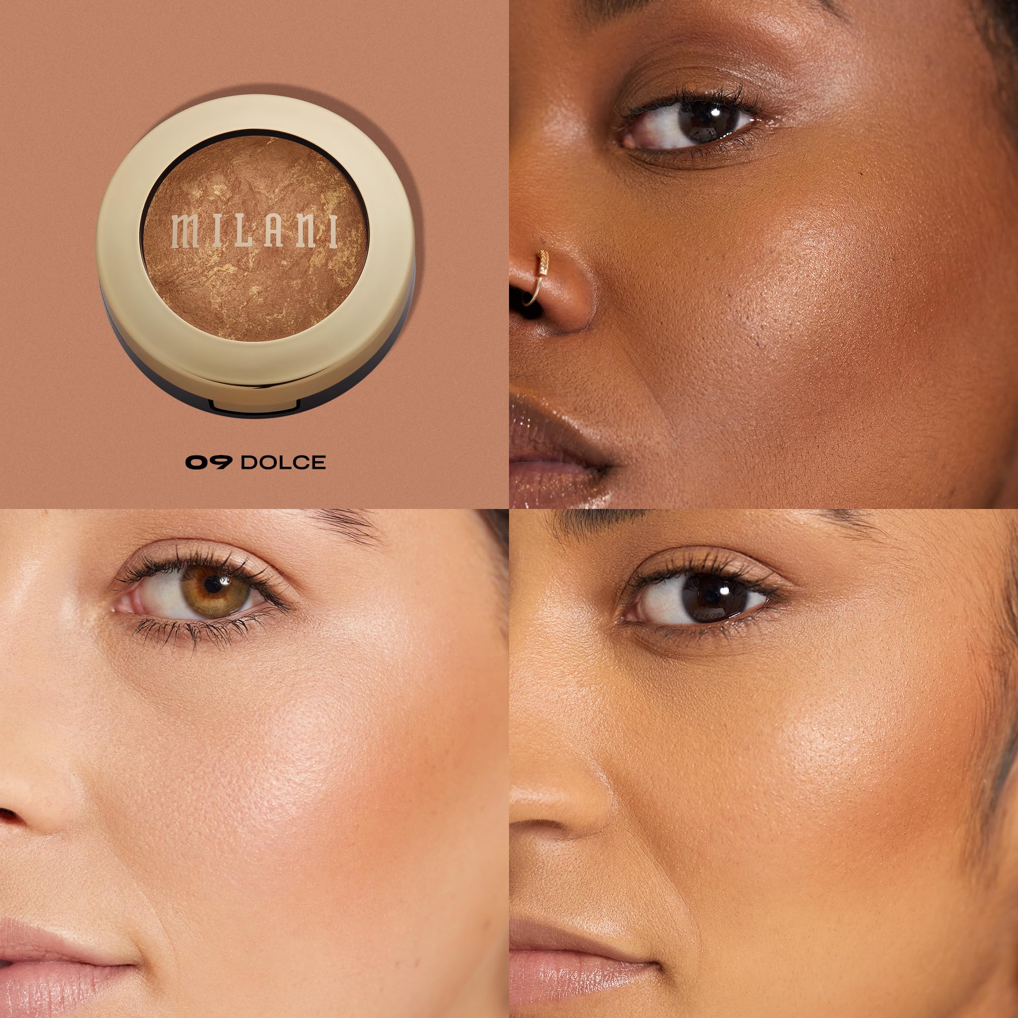 Milani Bronzer Powder - Baked Bronzer Made in Italy, Bronzing Shimmer Highlighter Makeup for Contour -Dolce - Image 7