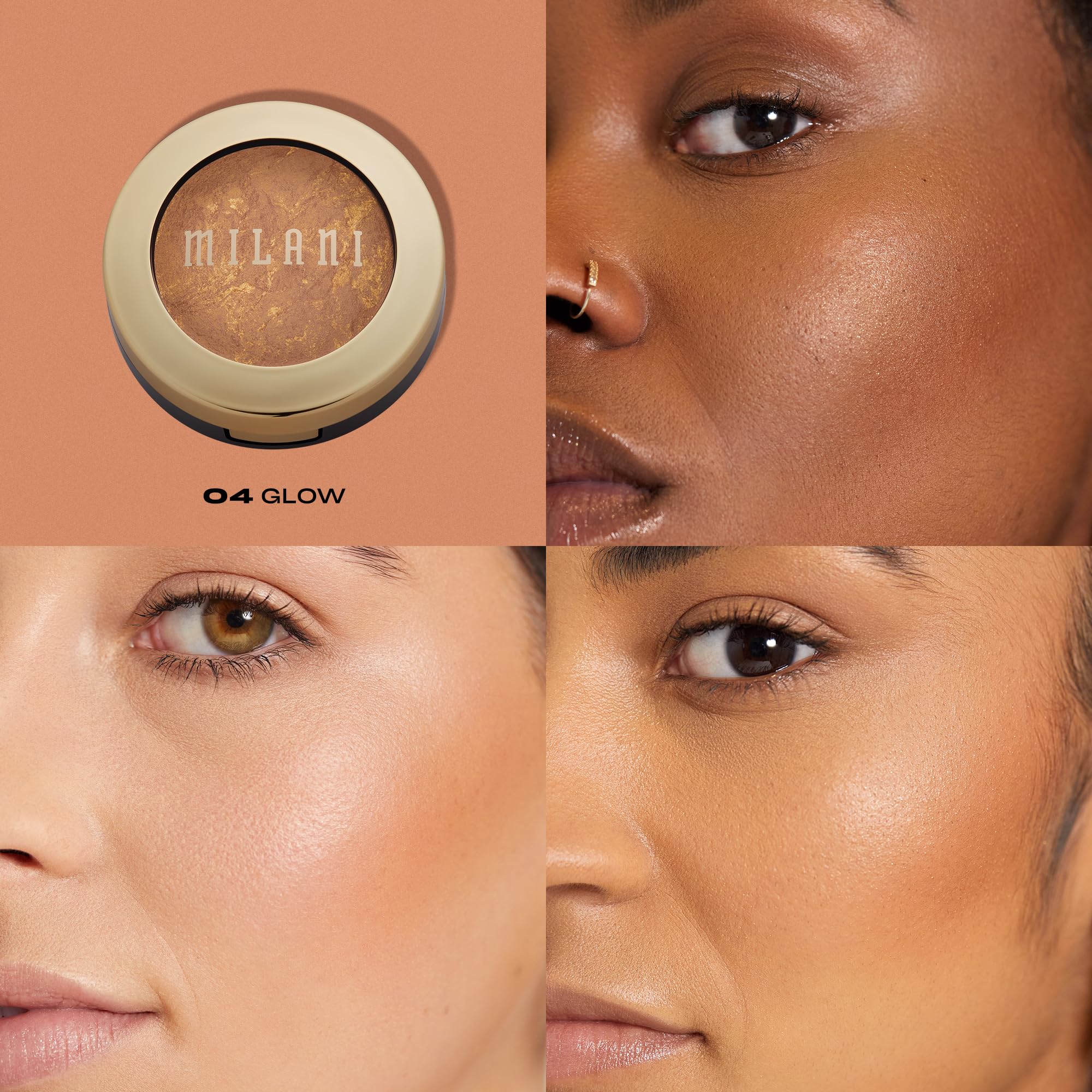 Milani Bronzer Powder - Baked Bronzer Made in Italy, Bronzing Shimmer Highlighter Makeup for Contour -Glow - Image 7