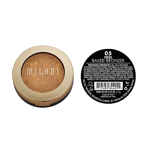 Milani Bronzer Powder - Baked Bronzer Made in Italy, Bronzing Shimmer Highlighter Makeup for Contour -Soleil - Image 8