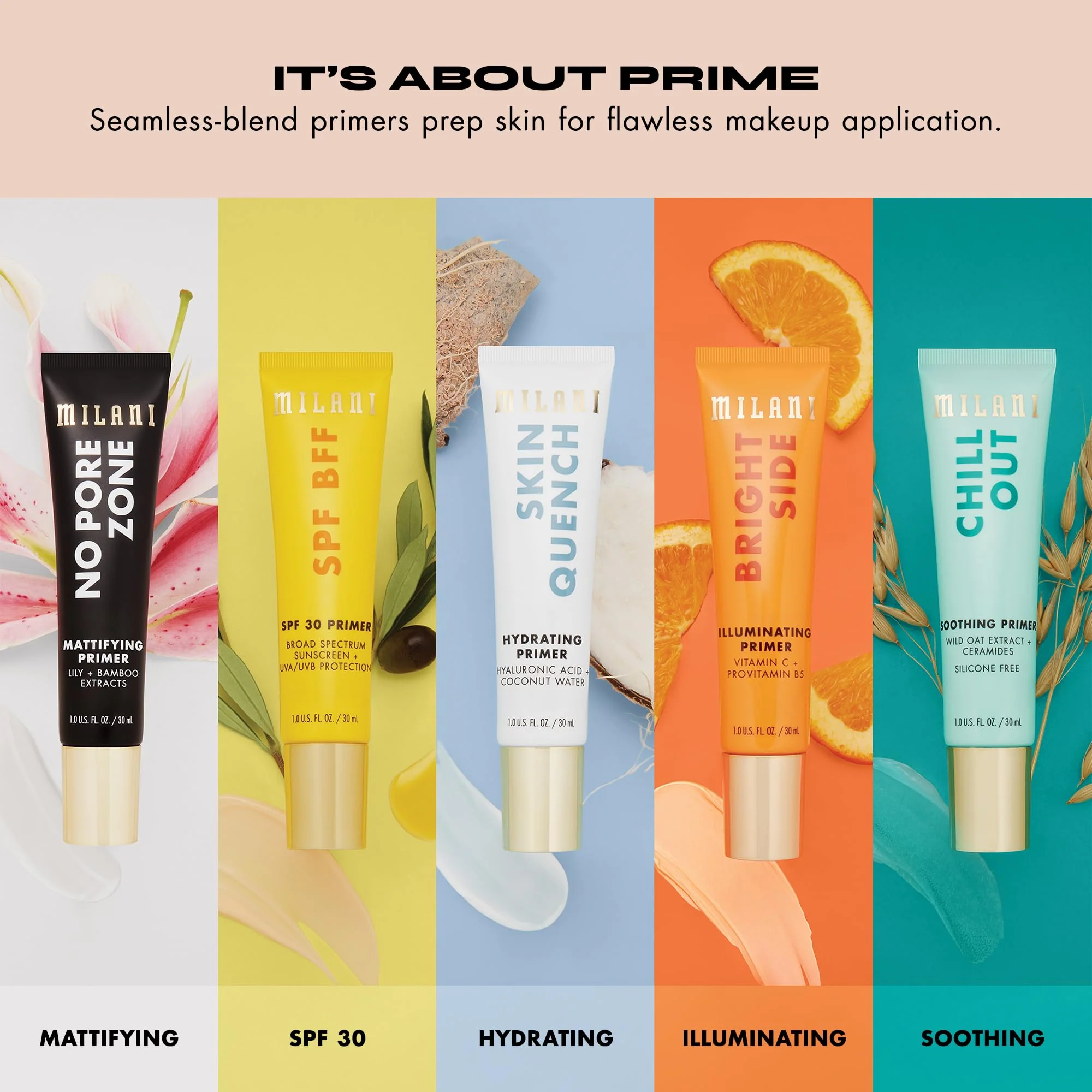 Milani Face Primer for Makeup -Skin Quench Hydrating & Blurring Primer with Hyaluronic Acid & Coconut Water, 1.0 Fl. Oz - Image 4