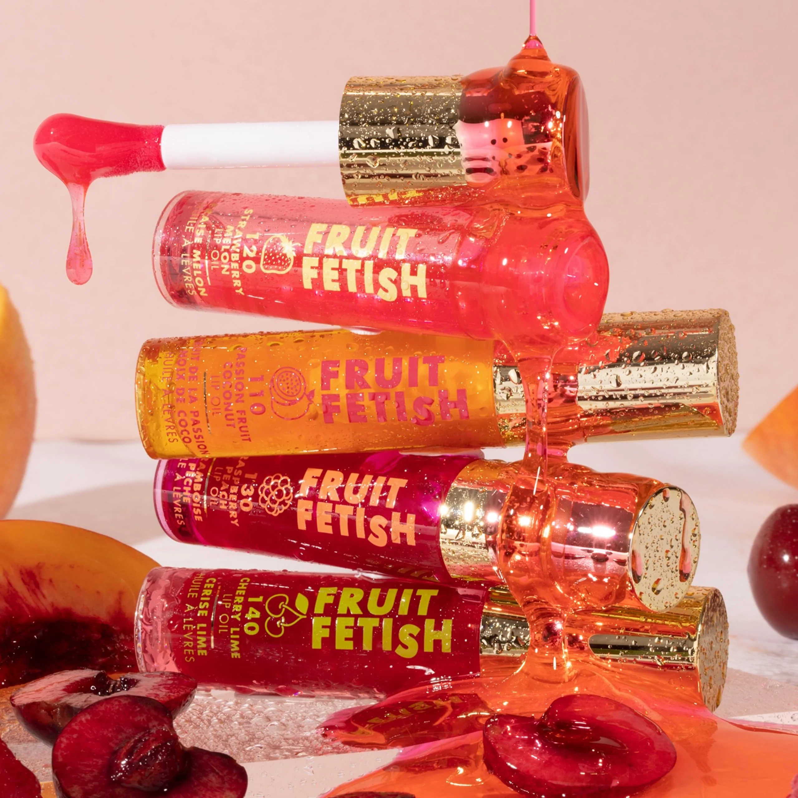 Milani Fruit Fetish Lip Oil Bundle with Vitamin E for Instant Hydration, Fruit Extract Infused Lip Treatment and Moisturizing Lip Gloss - Raspberry Peach + Strawberry Melon, 2pk - Image 2