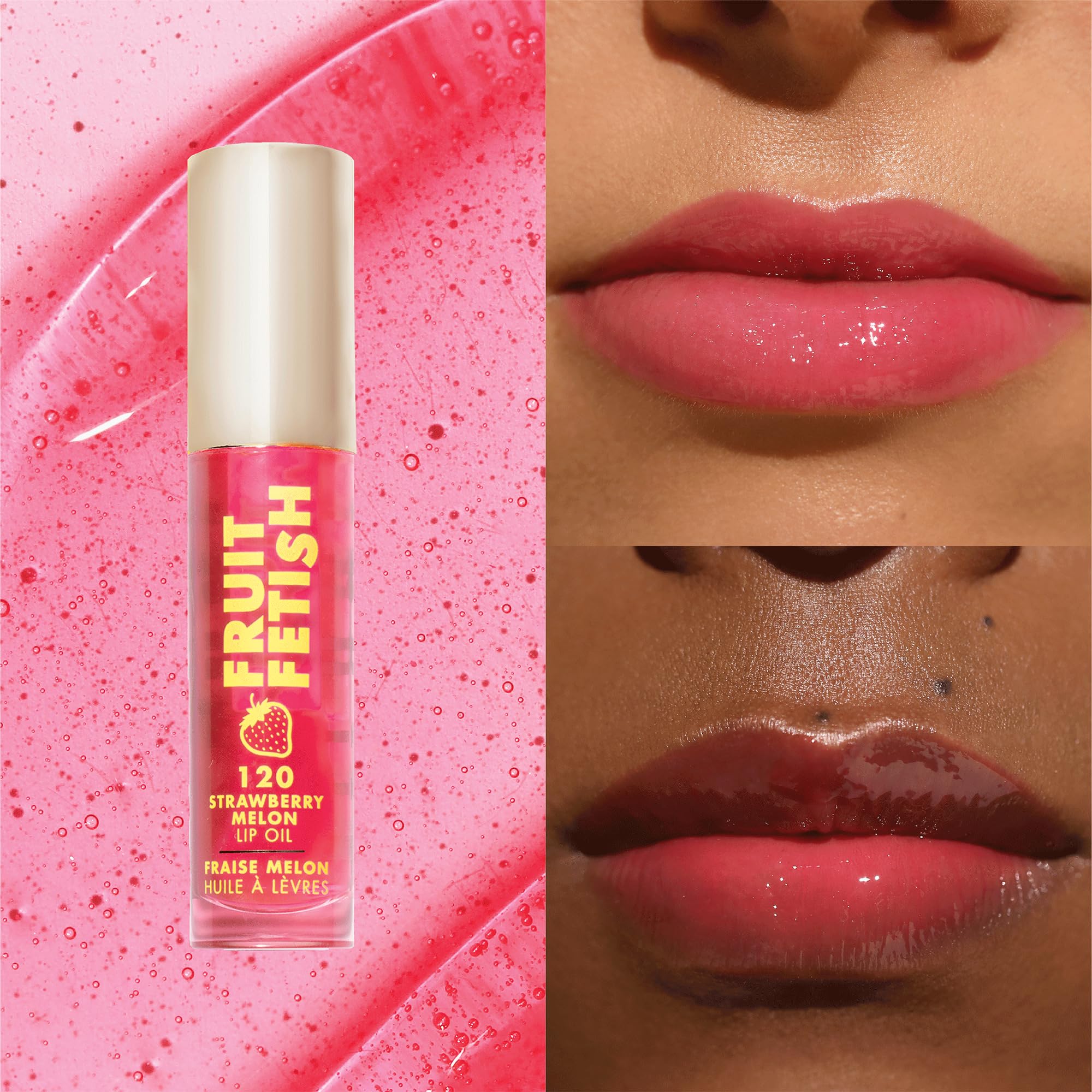 Milani Fruit Fetish Lip Oil Bundle with Vitamin E for Instant Hydration, Fruit Extract Infused Lip Treatment and Moisturizing Lip Gloss - Raspberry Peach + Strawberry Melon, 2pk - Image 8