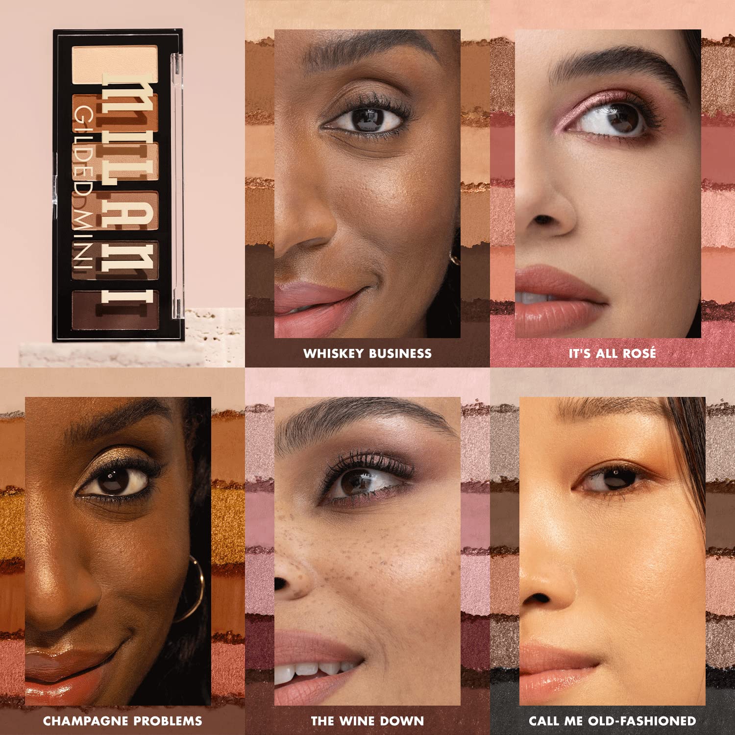 Milani Gilded Mini Eyeshadow Palette with 6 Matte & Shimmer Hues - Champagne Problems - Image 4