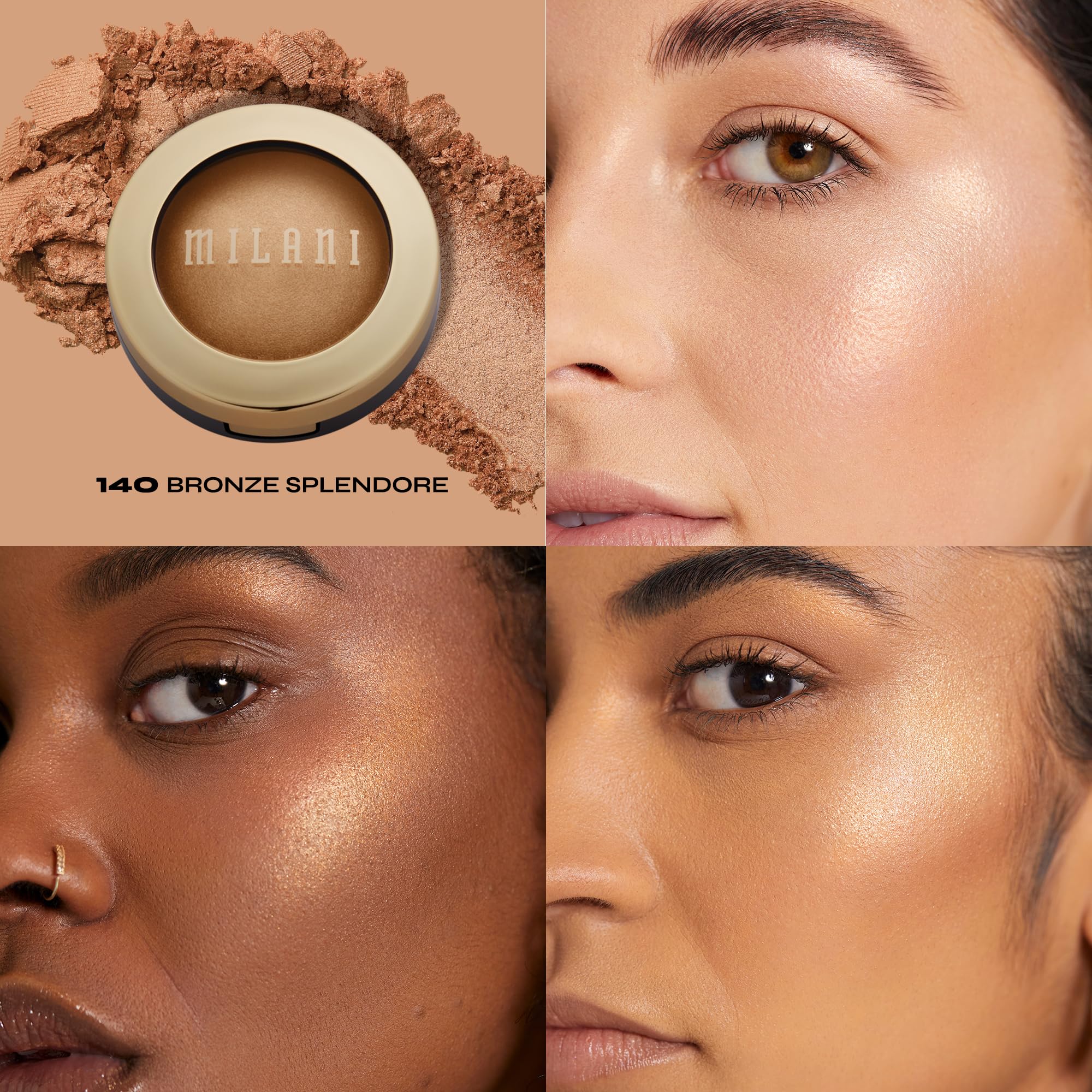 Milani Highlighter Makeup - Baked Contour Powder & Face Highligher, Made in Italy - Bronze Splendore - Image 7