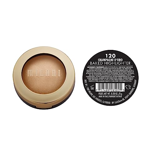 Milani Highlighter Makeup - Baked Contour Powder & Face Highligher, Made in Italy - Champagne D'Oro - Image 8