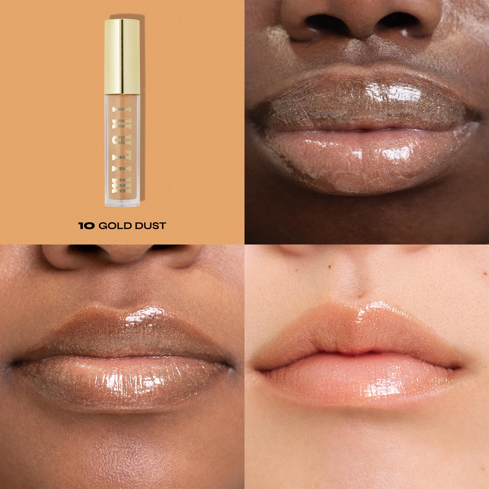 Milani Lip Gloss, Keep It Full Nourishing Lip Plumper with Hyaluronic Acid & Peptides for Soft, Fuller-Looking Lips (0.13 Fl. Oz.) Gold Dust - Image 11