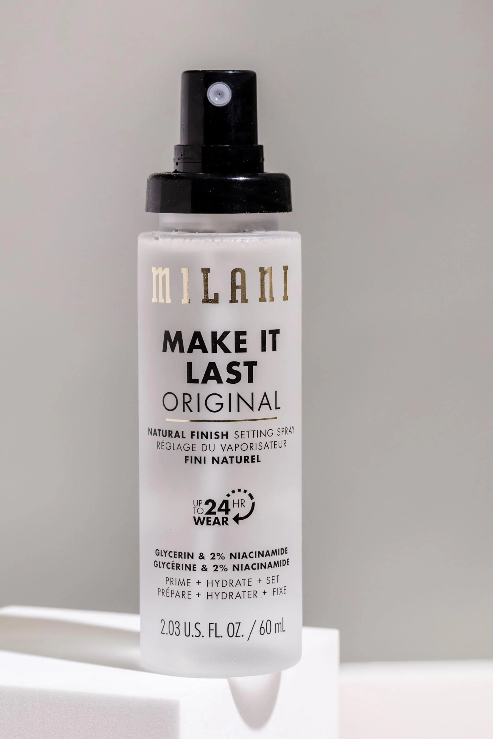 Milani Make It Last Setting Spray + Primer - Original Natural Finish, 24-Hour Wear Long Lasting Makeup Sealer & Finishing Spray, Cruelty-Free Vegan Face Mist, 2.03 Fl. Oz - Image 4