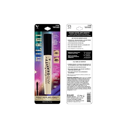 Milani Mascara Volume and Length, Highly Rated Anti-Gravity Black Shade with Castor Oil and Molded Hourglass Shaped Lash Coating Mascara Wand - 2 Pack - Image 6
