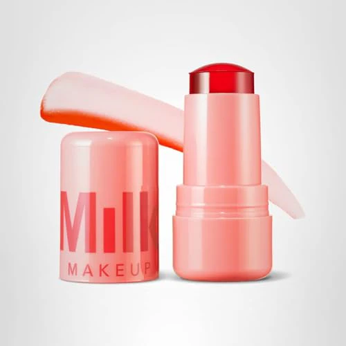 Milk Makeup Cooling Water Jelly Tint – Long-Lasting Sheer Lip + Cheek Stain with Firming Vegan Collagen + Hydrating Aloe – Transfer Proof, Buildable Lip Tint + Blush – Spritz (Coral), 0.17 oz - Image 2