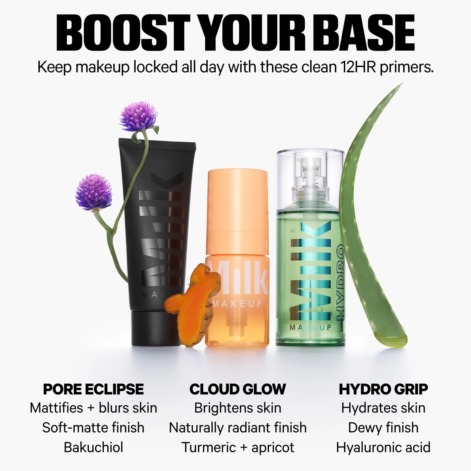 Milk Makeup Hydro Grip Primer with Hyaluronic Acid + Niacinamide – Hydrating Face Primer Grips Makeup for Up to 12 Hours – Silicone-Free, Lightweight Gel with Dewy Finish – 0.33 oz - Image 4