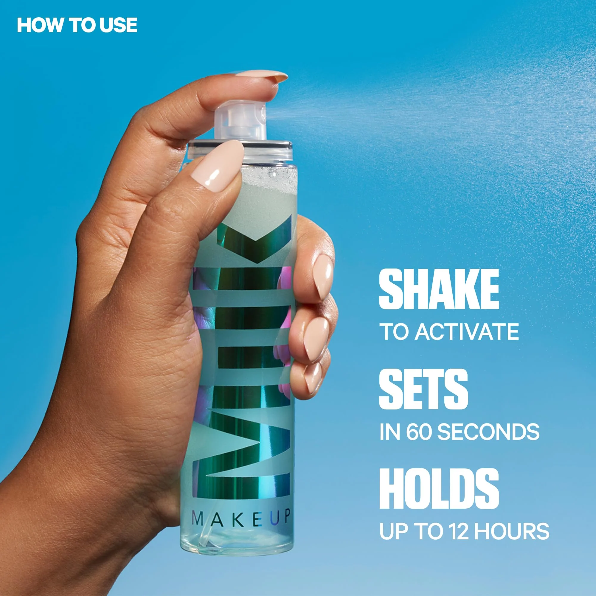 Milk Makeup Hydro Grip Set + Refresh Spray with Hyaluronic Acid – Sets Makeup + Hydrates Skin for Up to 12 Hours – Long-Lasting, Alcohol-Free Facial Mist for Dewy, Radiant Skin – 3.38 oz - Image 6