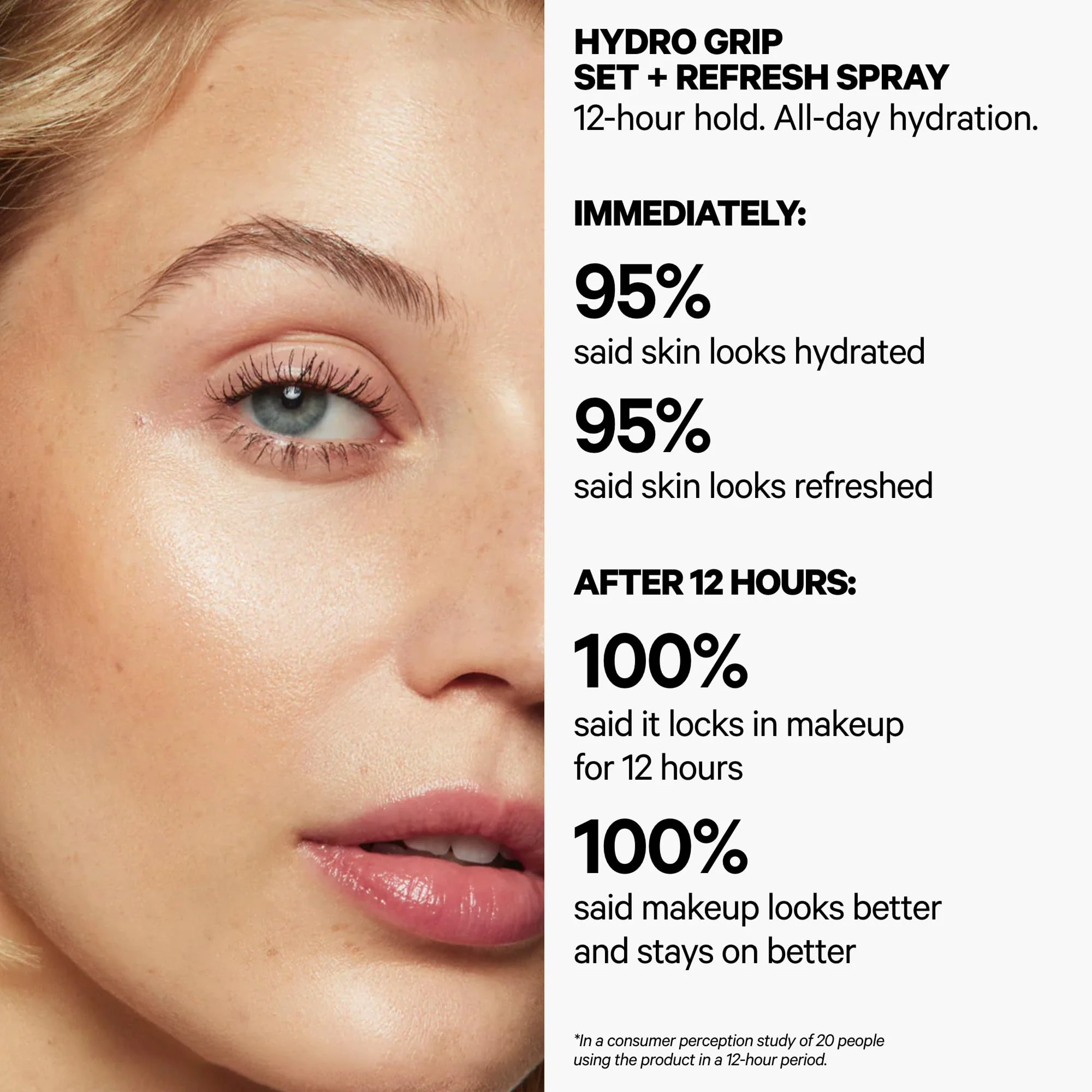 Milk Makeup Hydro Grip Set + Refresh Spray with Hyaluronic Acid – Sets Makeup + Hydrates Skin for Up to 12 Hours – Long-Lasting, Alcohol-Free Facial Mist for Dewy, Radiant Skin – 3.38 oz - Image 8