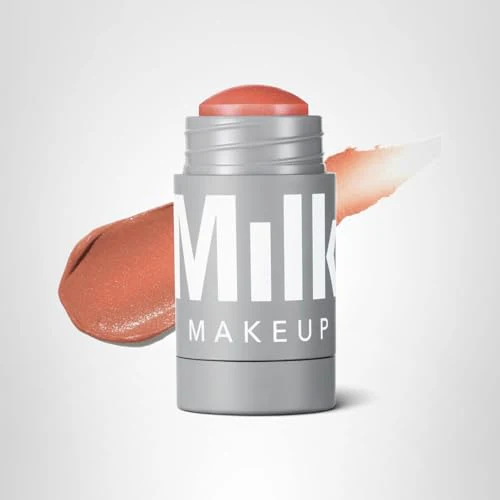 Milk Makeup Lip + Cheek Stick – Buildable Cream Blush + Lip Color w/Hydrating Mango Butter + Avocado Oil for a Natural Flush – Long-Lasting, Multiuse, Vegan Formula – Smirk (Rose w/Shimmer), 0.21 oz - Image 2