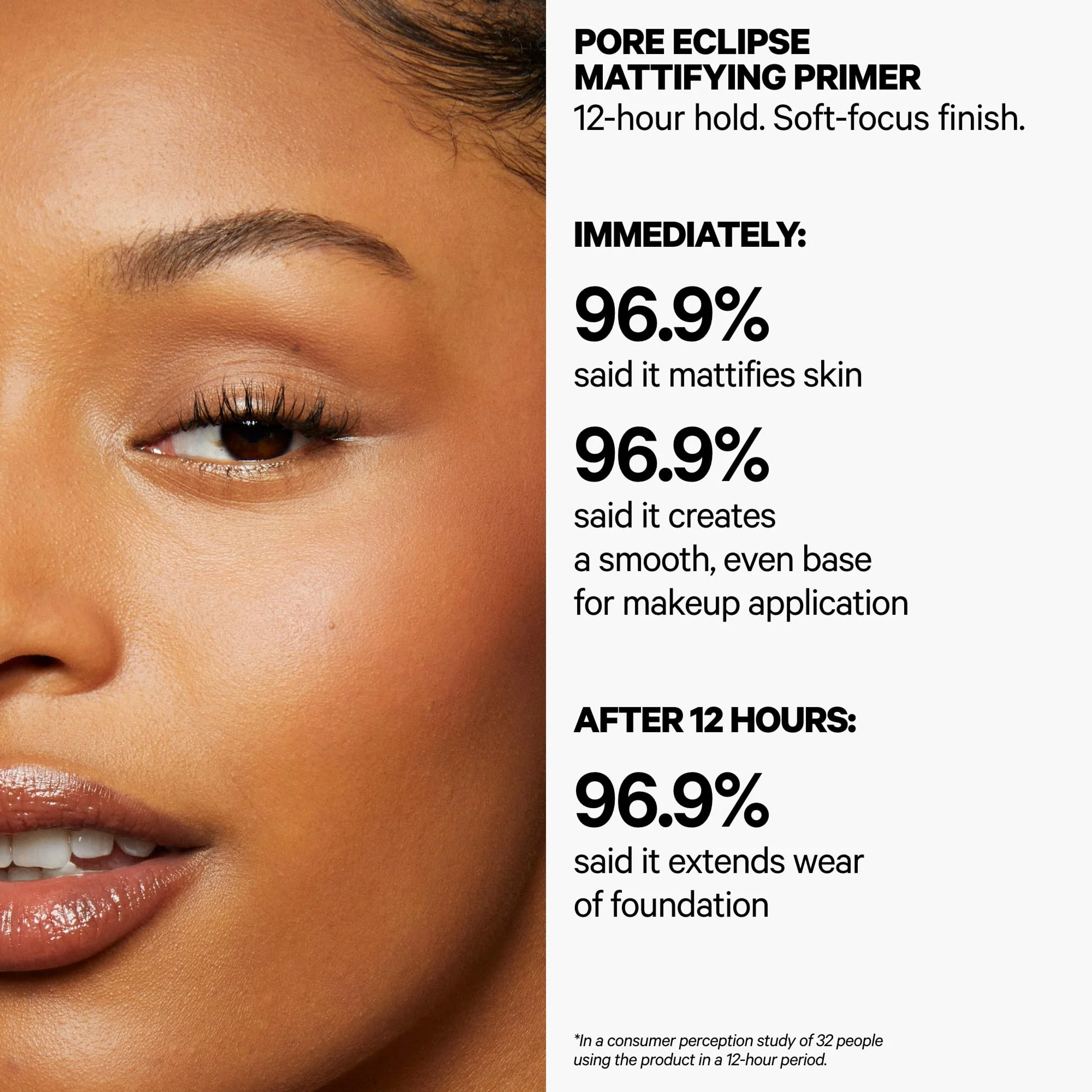 Milk Makeup Pore Eclipse Mattifying Primer – Blurs Pores, Controls Shine + Holds Makeup for Up to 12 Hours – Creates a Smooth, Even Base for a Soft, Long-Lasting Matte Finish – 1.3 oz - Image 10