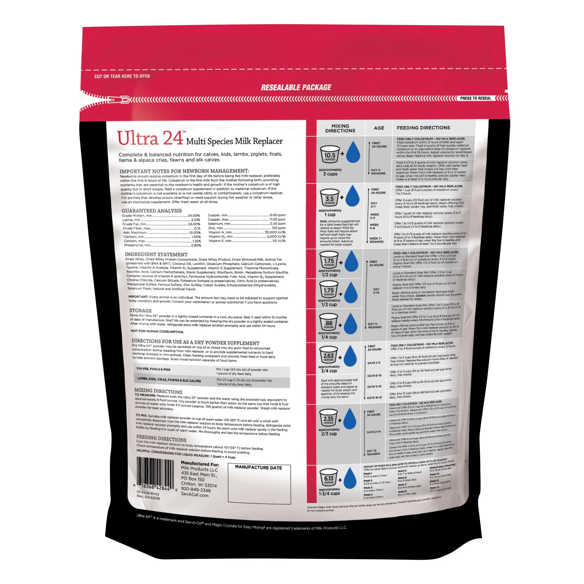 Milk Products Grade A Ultra 24 Milk Replacer, 4-Pound - Image 2
