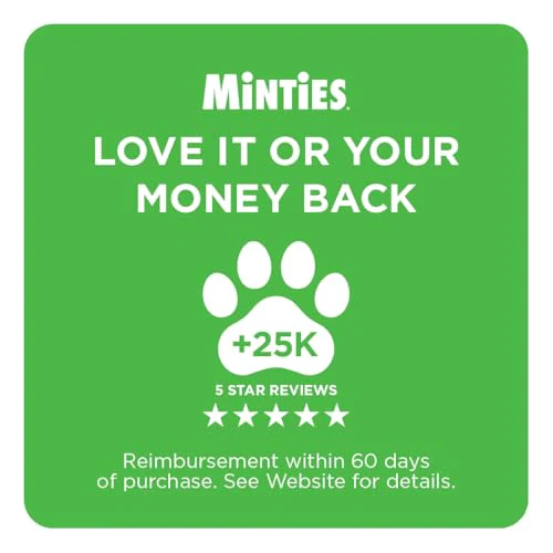 Minties Dental Chews for Dogs, 40 Count, Vet-Recommended Mint-Flavored Dental Dog Treats for Medium Dogs, Bones Clean Teeth, Fight Bad Breath, and Removes Plaque and Tartar - Image 2