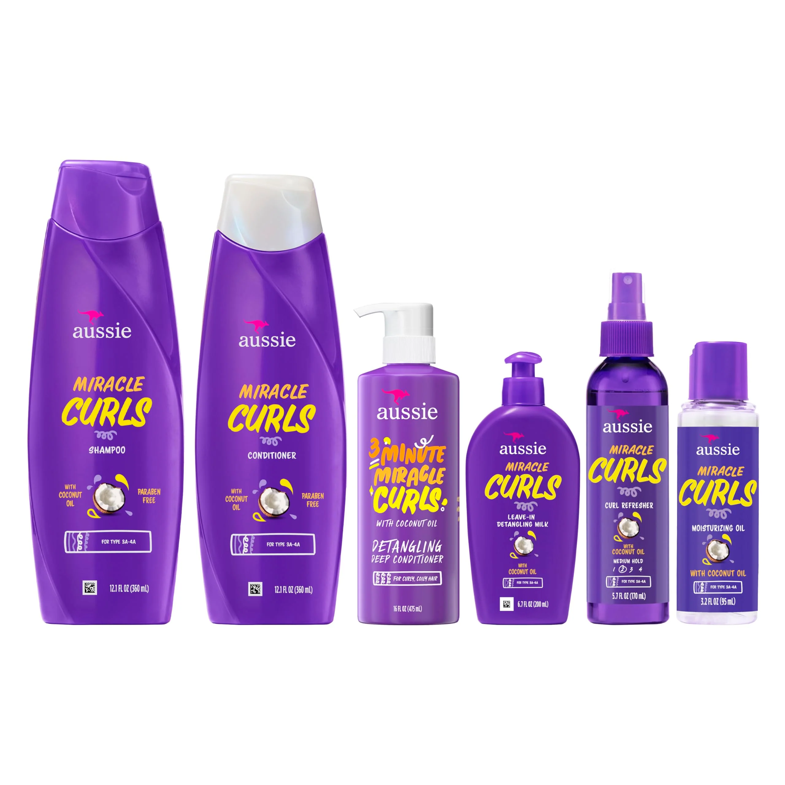 Miracle Curls: Shampoo, Conditioner, Deep Conditioner, Refresher Gel, Detangling Milk, Oil Treatment 6-Piece Set - Image 2