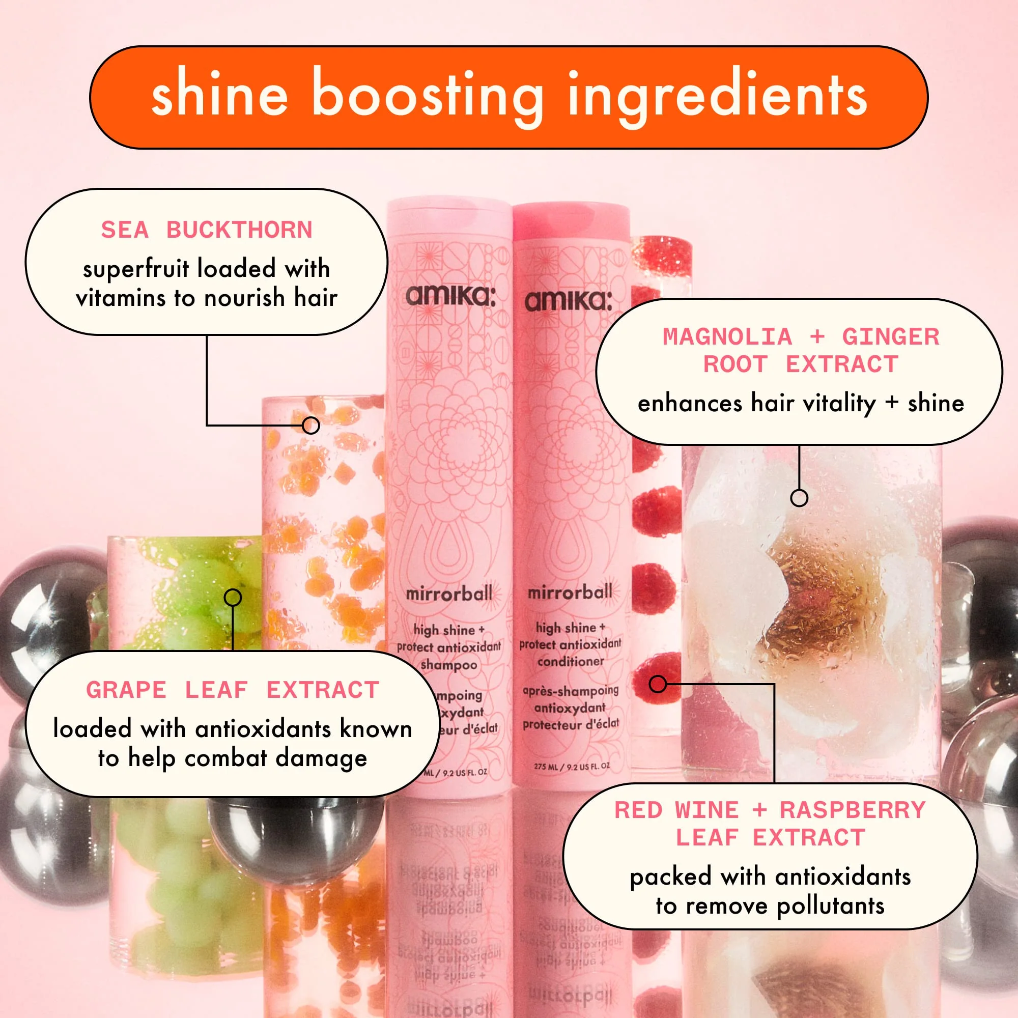 Mirrorball High Shine + Protect Antioxidant Conditioner, 1000ml | amika - Image 7
