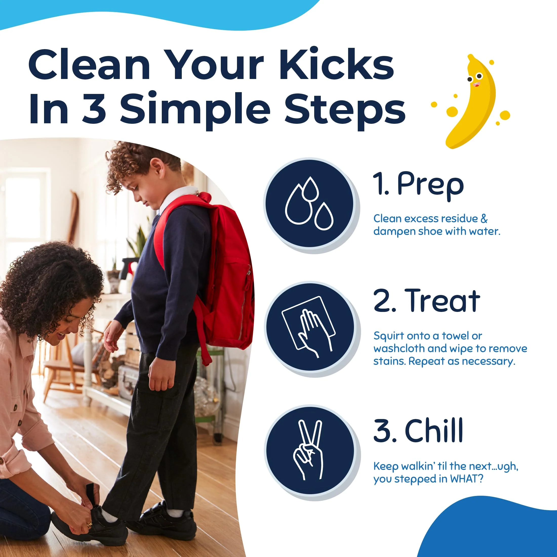 Miss Mouth's Messy Eater Stain Treater and Messy Steppers Shoe Cleaner Magic Duo - Stain Remover for Clothes, Carpet, Upholstery and Shoe Cleaner for Sneakers, Leather, Cloth, Mesh - Image 4