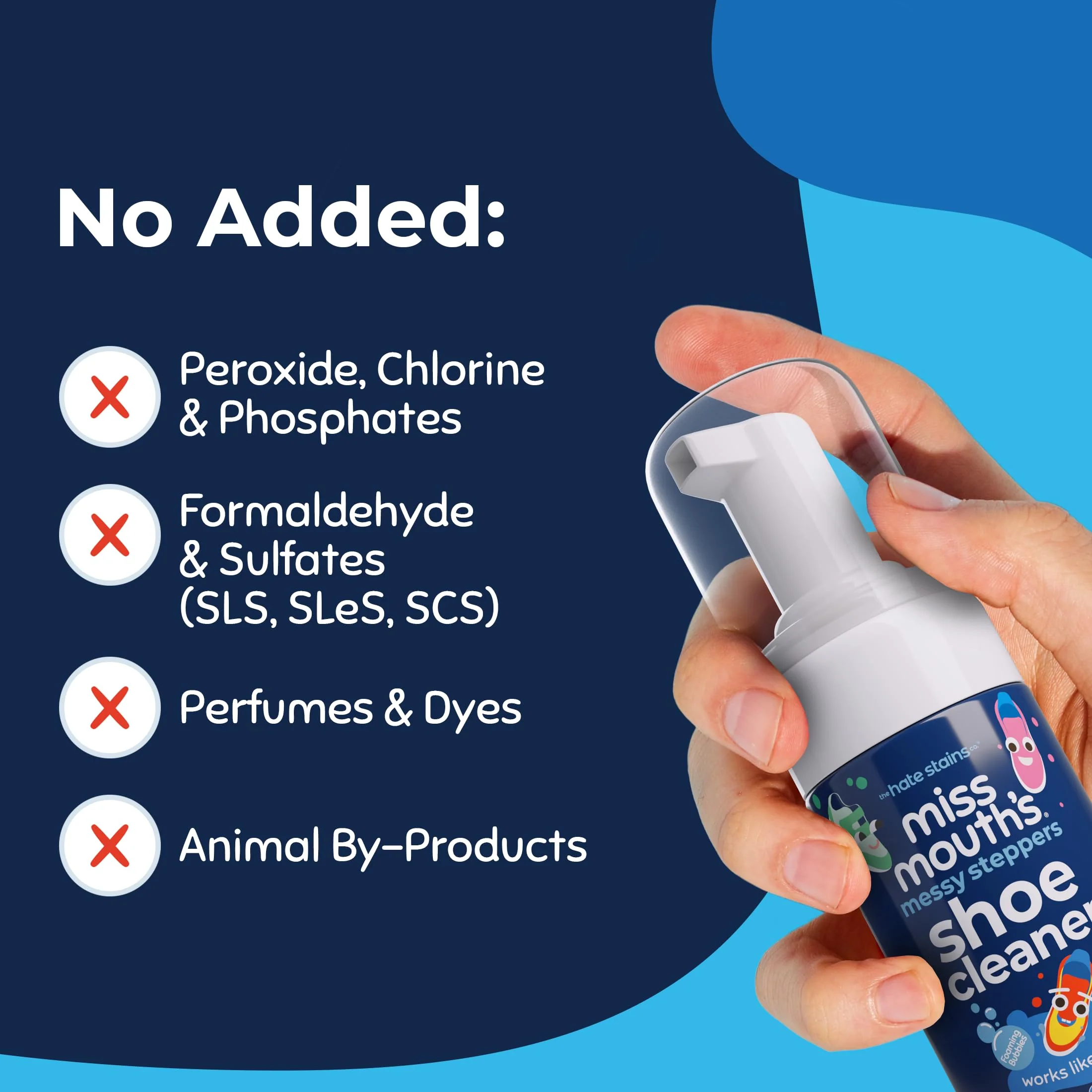 Miss Mouth's Messy Eater Stain Treater and Messy Steppers Shoe Cleaner Magic Duo - Stain Remover for Clothes, Carpet, Upholstery and Shoe Cleaner for Sneakers, Leather, Cloth, Mesh - Image 5