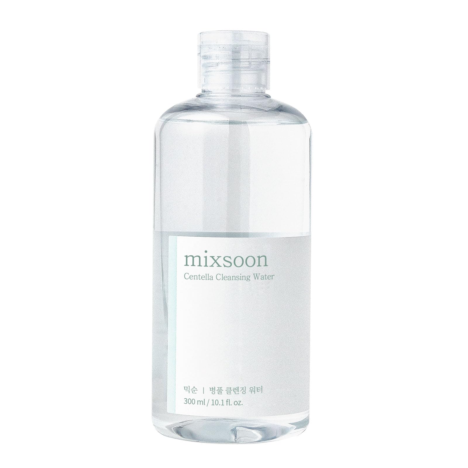 mixsoon Centella Cleansing Water - Gentle and Soothing for Face, Hydrating Daily Cica Cleanser for Sensitive Skin 300ml / 10.14 fl.oz. Korean Glass Skin Care