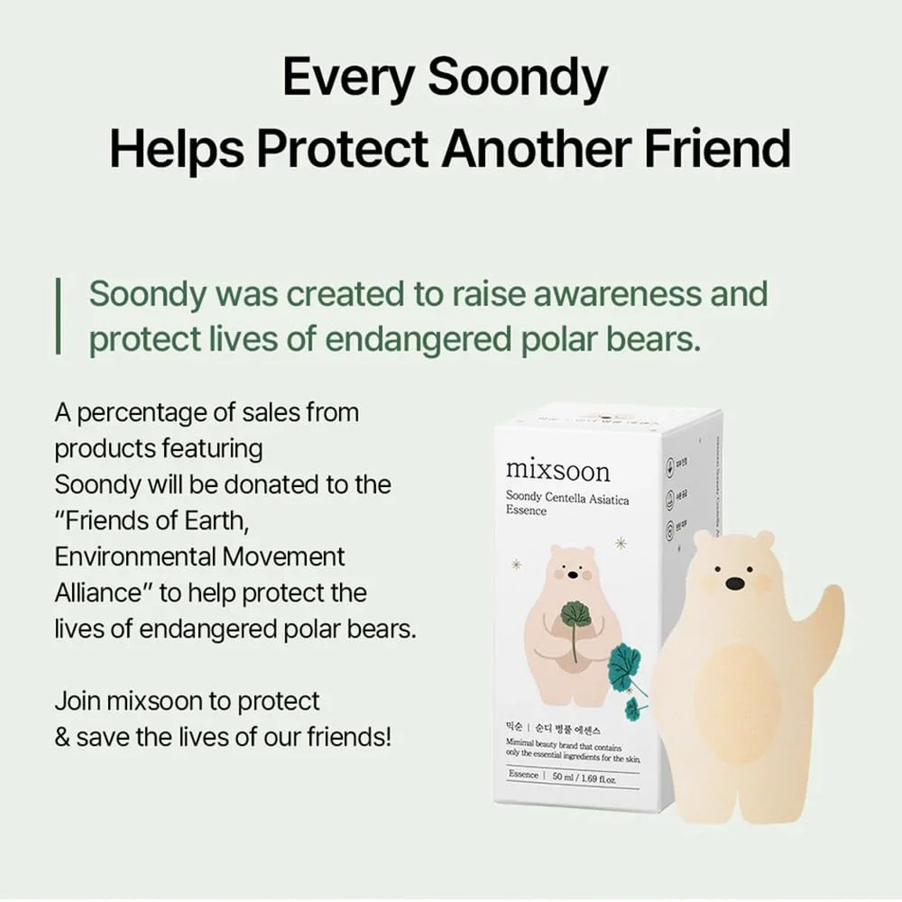 mixsoon Soondy Centella Asiatica Essence - Instant Hydrating & Soothing Essence for Irritated, Sensitive Skin - Korean Skincare for Glass Skin - Jeju Island CICA Extracts (3.38 fl.oz / 100ml) - Image 4