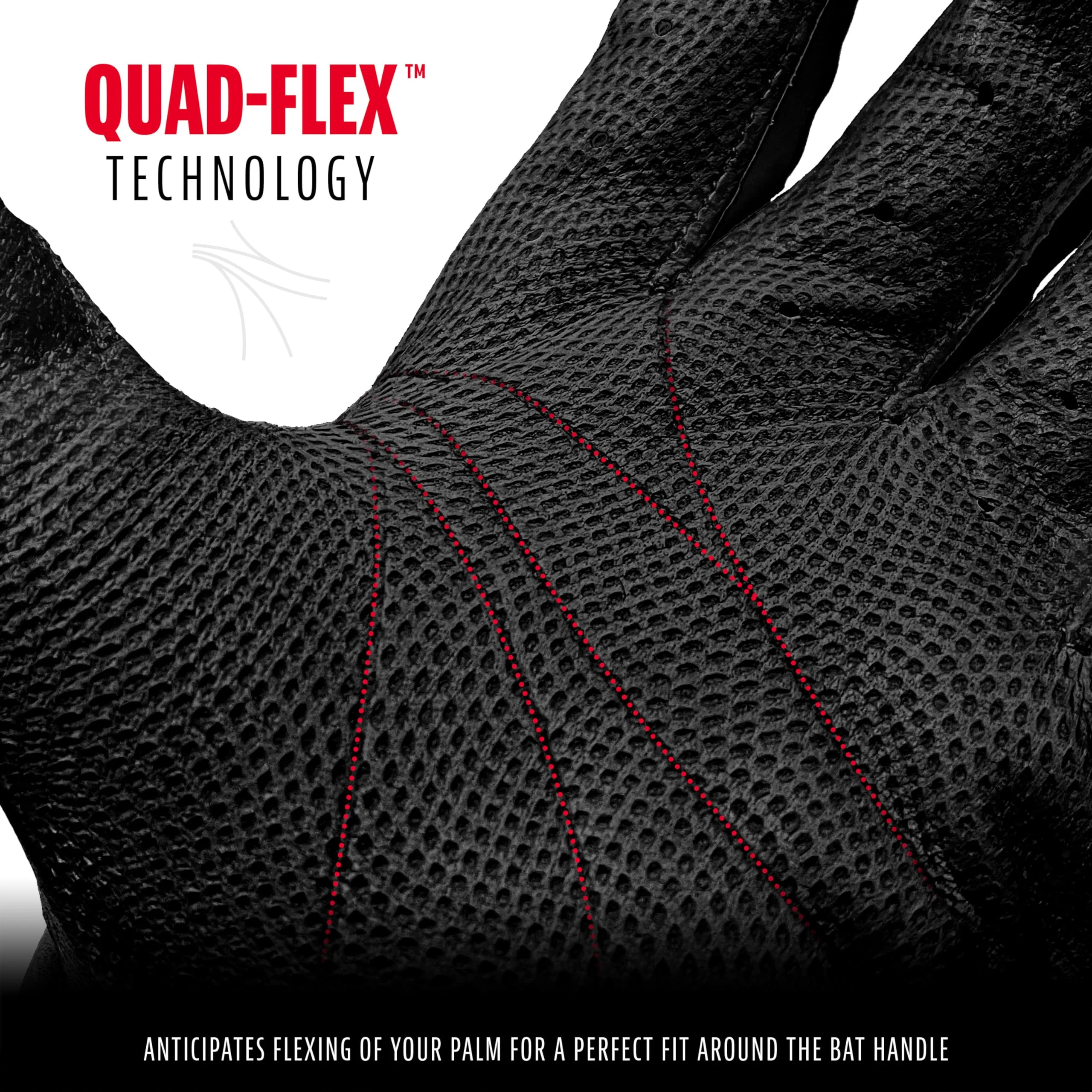 MLB Adult CFX Pro Batting Glove, Pair, Small, Black/Black - Image 5