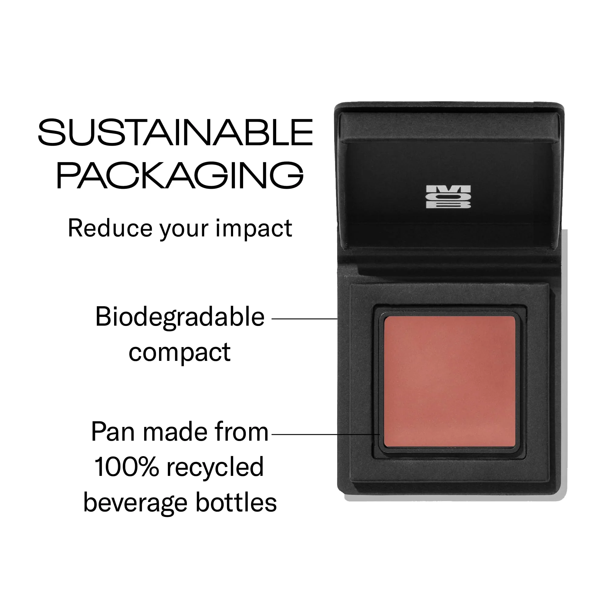 MOB Beauty Cream Clay Blush M72 Natural Earthy Rose – Soft Flush of Neutral Color, Buildable Lightweight Blendable Vegan Cruelty-Free Skincare Infused Long Wear Sustainable Compact - Image 5