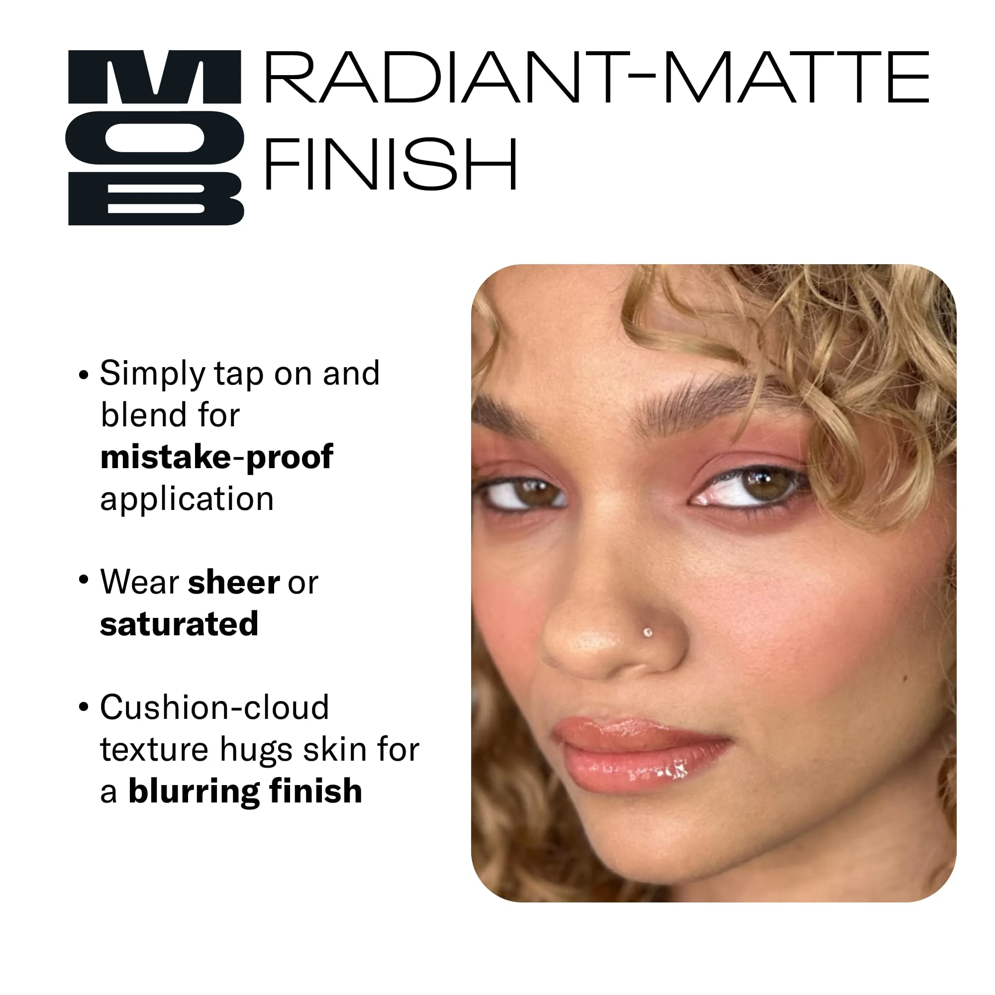 MOB Beauty Cream Clay Blush M73 Mauve Rose – Cool-Toned Rich Wash of Color, Buildable Lightweight Blendable Vegan Cruelty-Free Skincare Infused Long Wear Sustainable Refillable Compact - Image 7