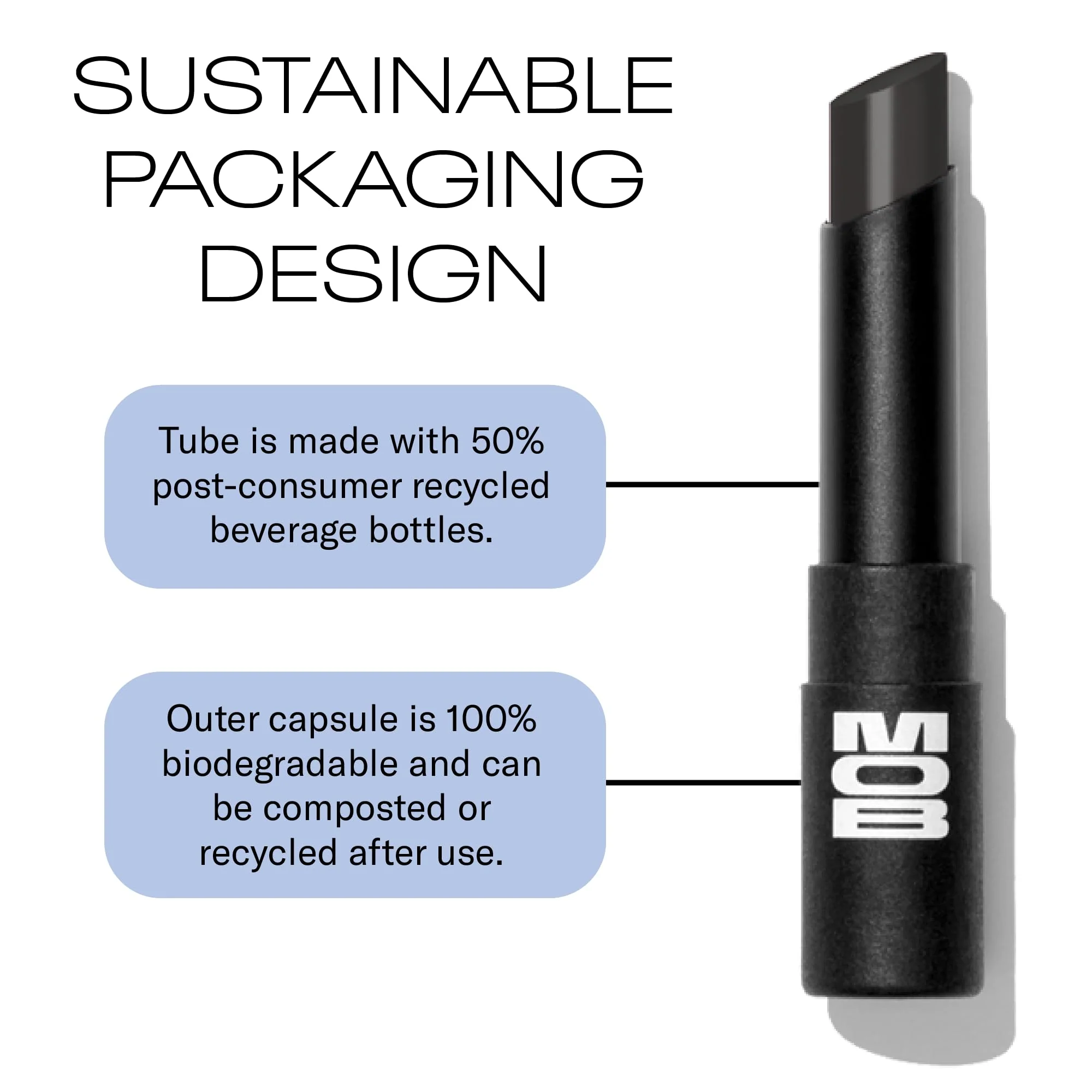MOB Beauty Hydrating Shine Lip Balm M138 Sheer Black – Tinted Lip Balm Stick with Jojoba & Sunflower Oils, Clean Vegan Organic Lip Care for Nourished, Glossy Lips - Image 5