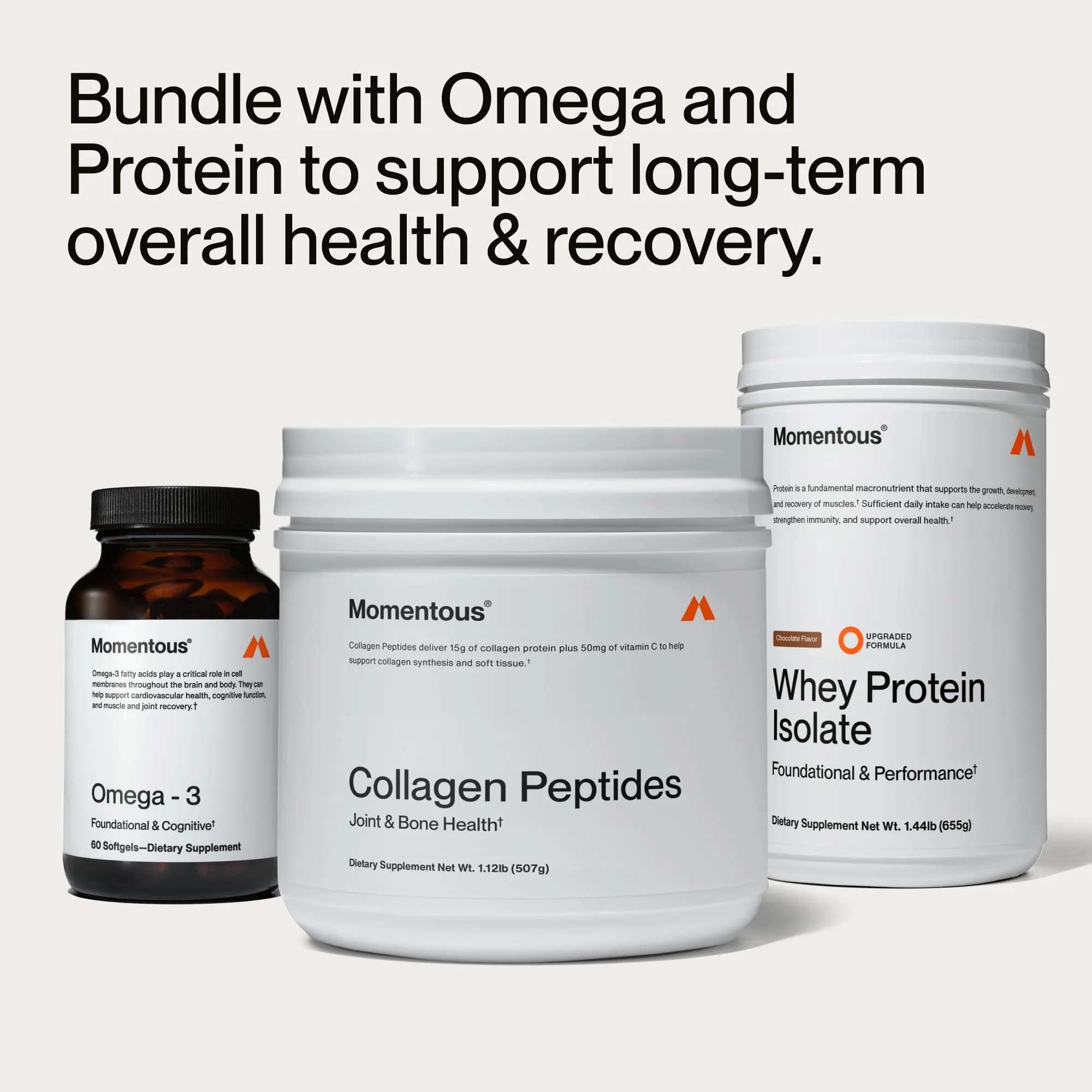 Momentous Grass-Fed Collagen Peptides Powder - Collagen Protein Powder with Fortigel & Vitamin C for Hair, Skin, Nails, & Joint Health Support - NSF Certified for Sport - Packaging May Vary - Image 5