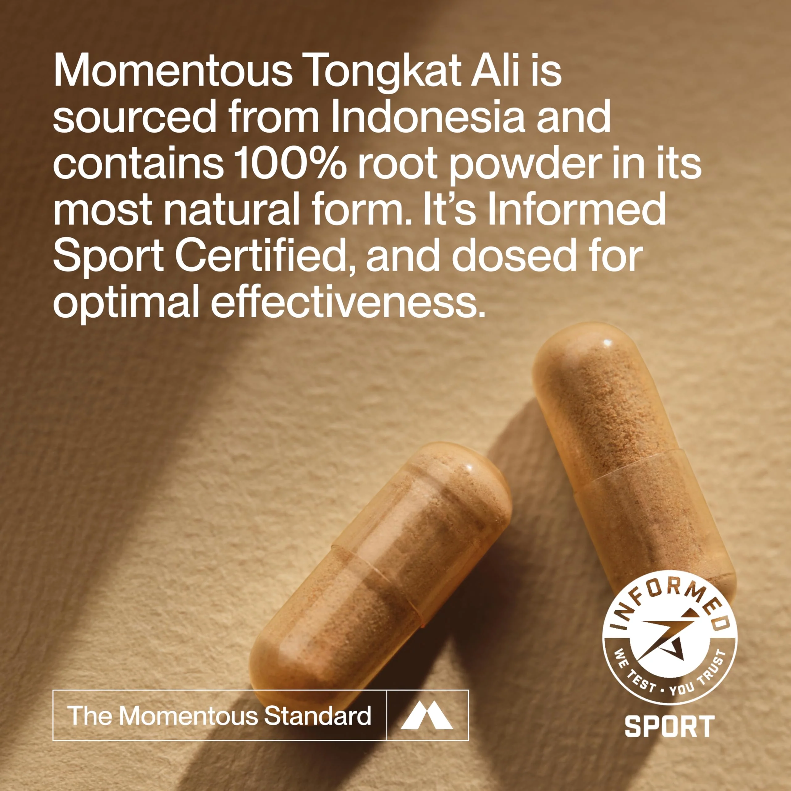 Momentous Tongkat Ali Supplement - Longjack Root Extract Powder for Men & Women - Supports Hormone Balance, Performance, & Mood - Natural Wellness - Informed Sport Certified - 400 mg - 30 Servings - Image 6