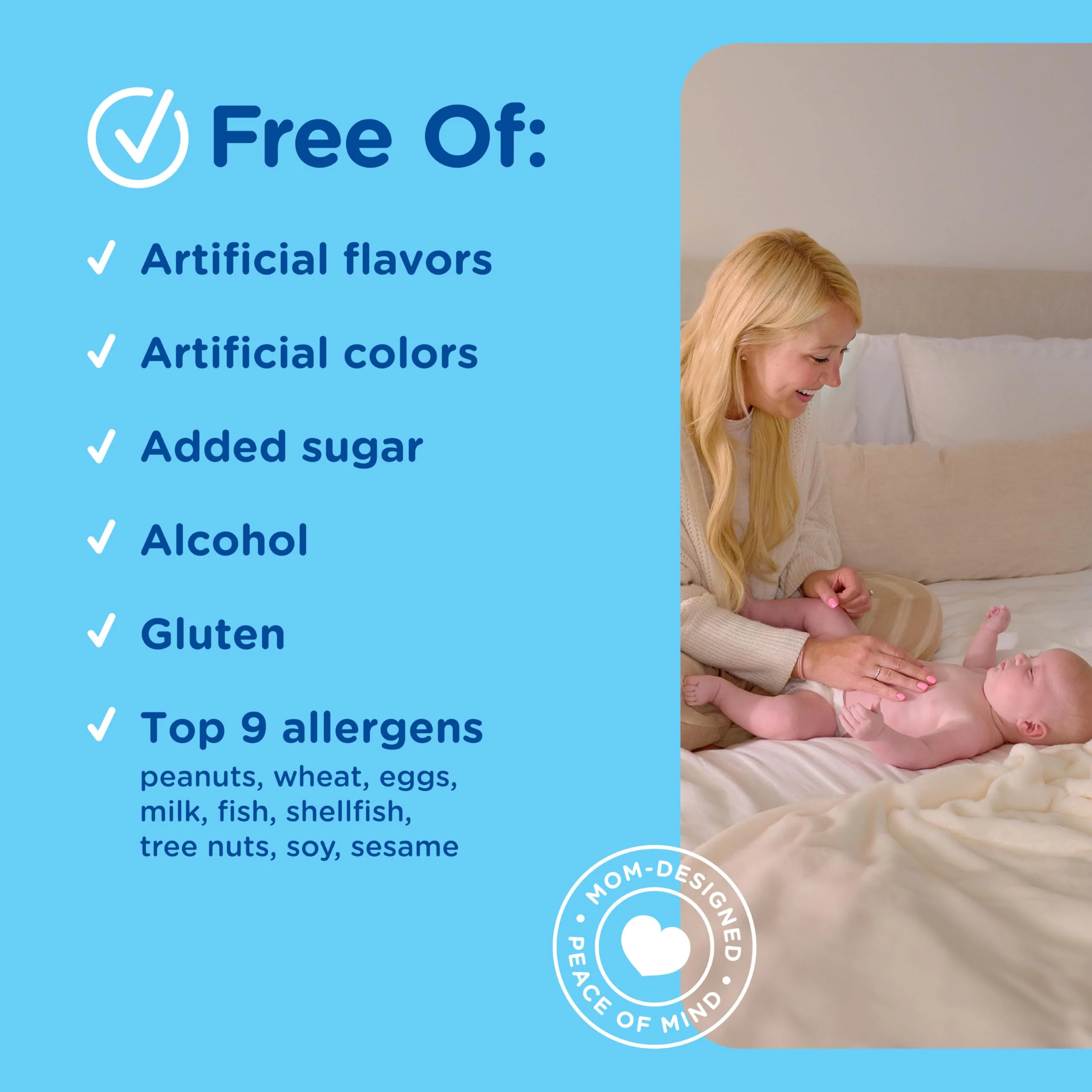 Mommy's Bliss Baby Probiotics + Vitamin D Drops, Supports Digestive Health & Immune Function*, 400IU Vitamin D , Supports Bone Development*, Newborns+, Flavorless, 0.34 Fl Oz (30 Servings) - Image 4