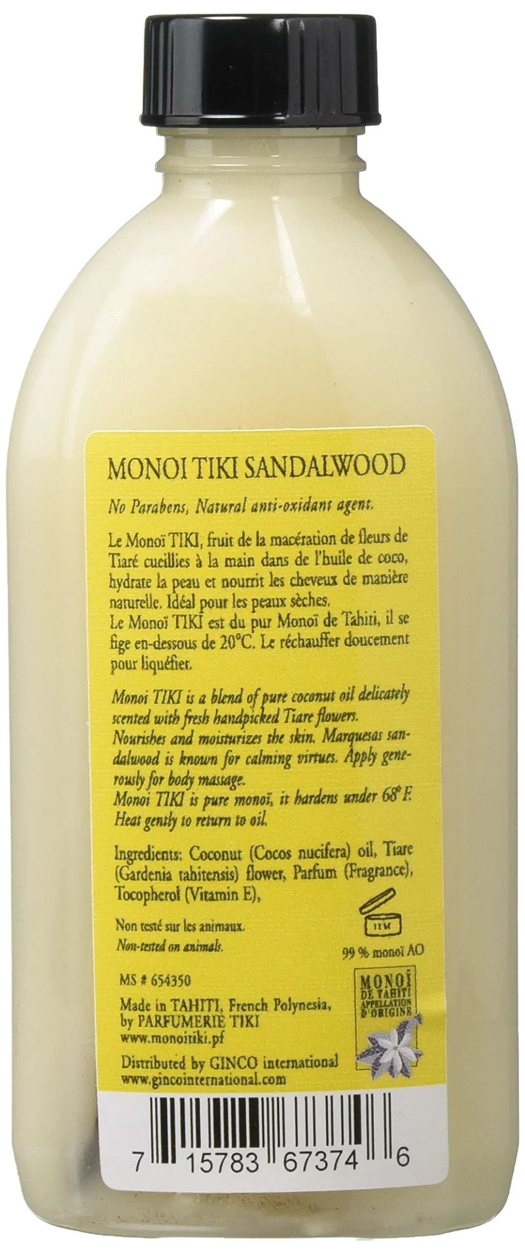 Monoi Tiare Tahiti Santal Sandalwood Coconut Oil - 4 fl oz - Image 2