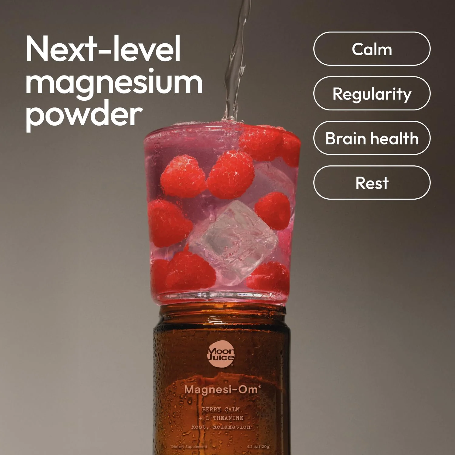 Moon Juice Magnesi-Om Magnesium Powder Supplement - Chelated Magnesium Complex + L-Theanine Blend for Rest, Relaxation & Regularity - Vegan, Non-GMO & No Sugar, Berry, 4.2 oz, 30 Servings - Image 8