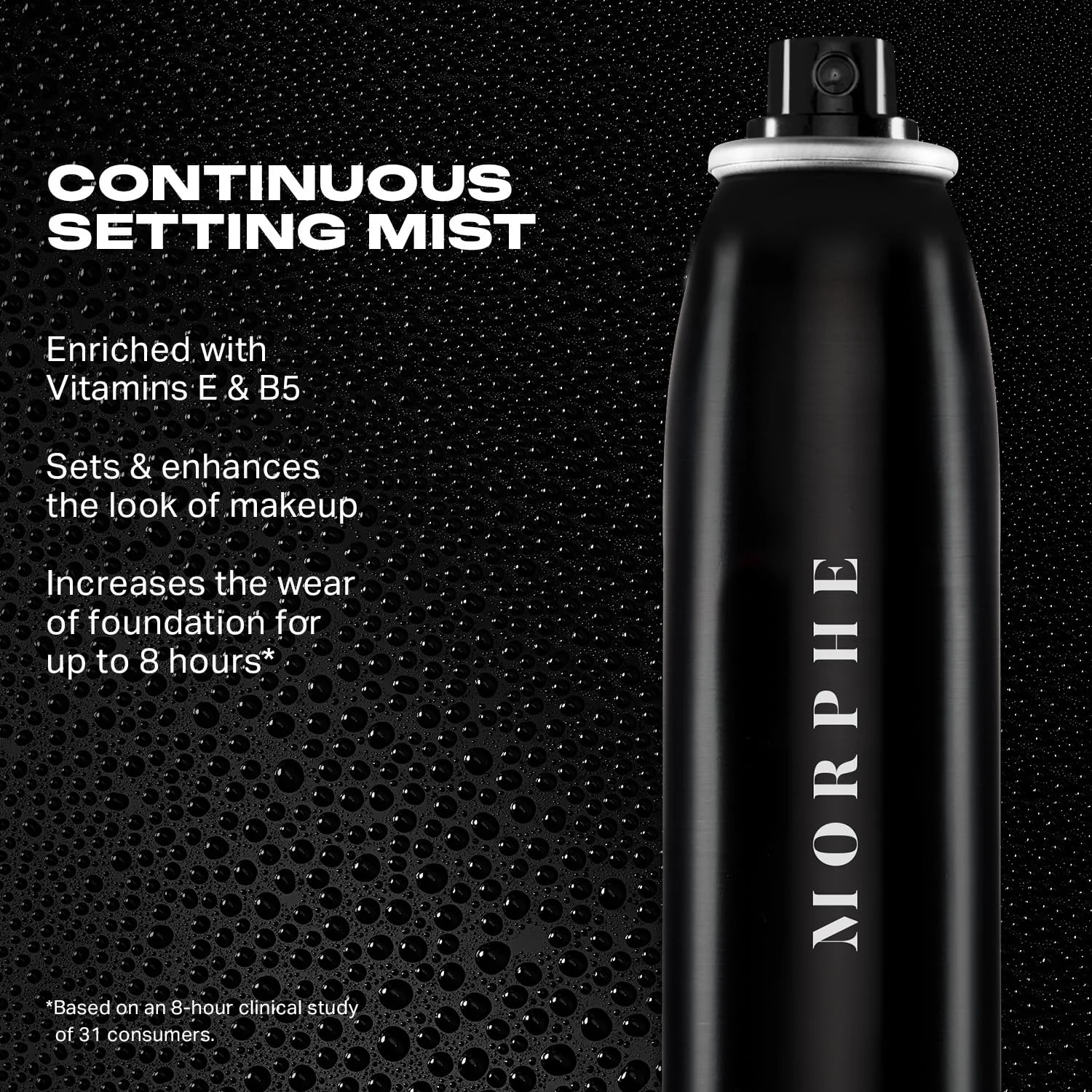Morphe Continuous Setting Mist - Micro-Fine Makeup Setting Spray with a Natural Radiant Finish - Helps Makeup Resist Caking or Fading & Increases Wear of Foundation (3 Count, 2.8 fl oz) - Image 3