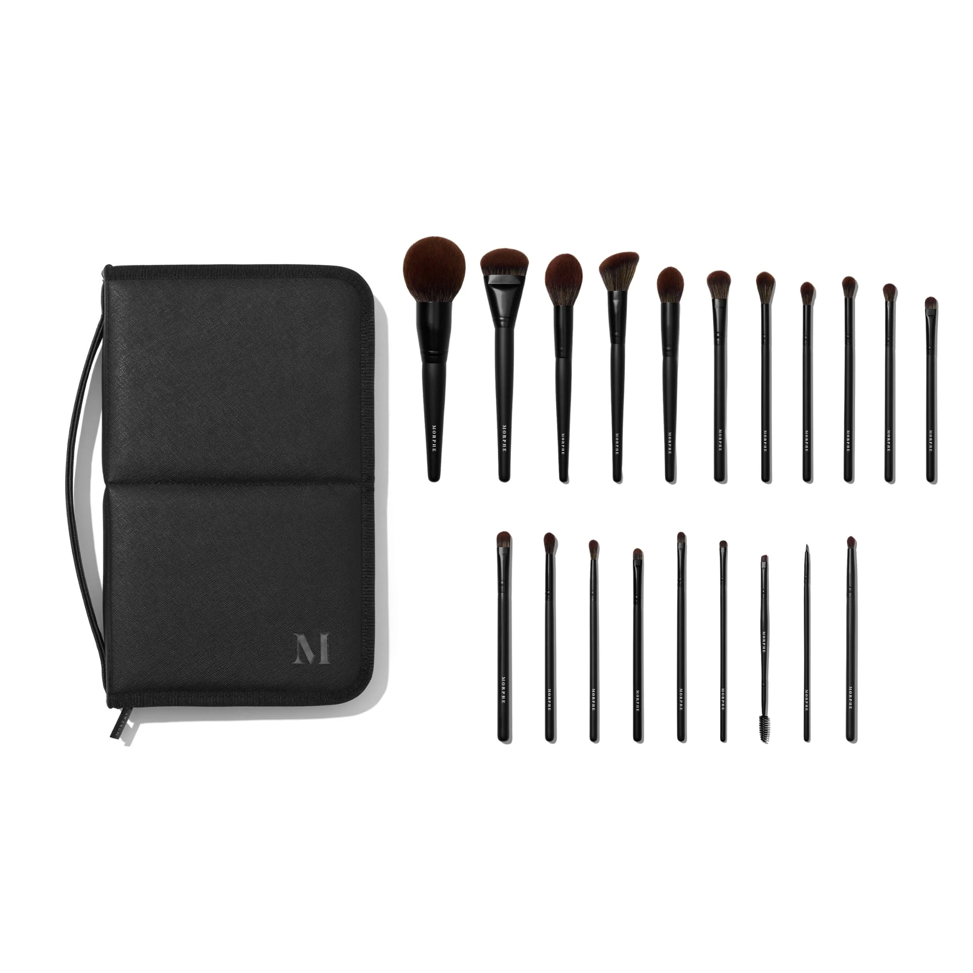 Morphe MUA Life Makeup Brushes - 20 Piece Makeup Brush Set of Eye and Face Brushes - Made with Synthetic Bristles and Includes Carrying Case (20 Count)