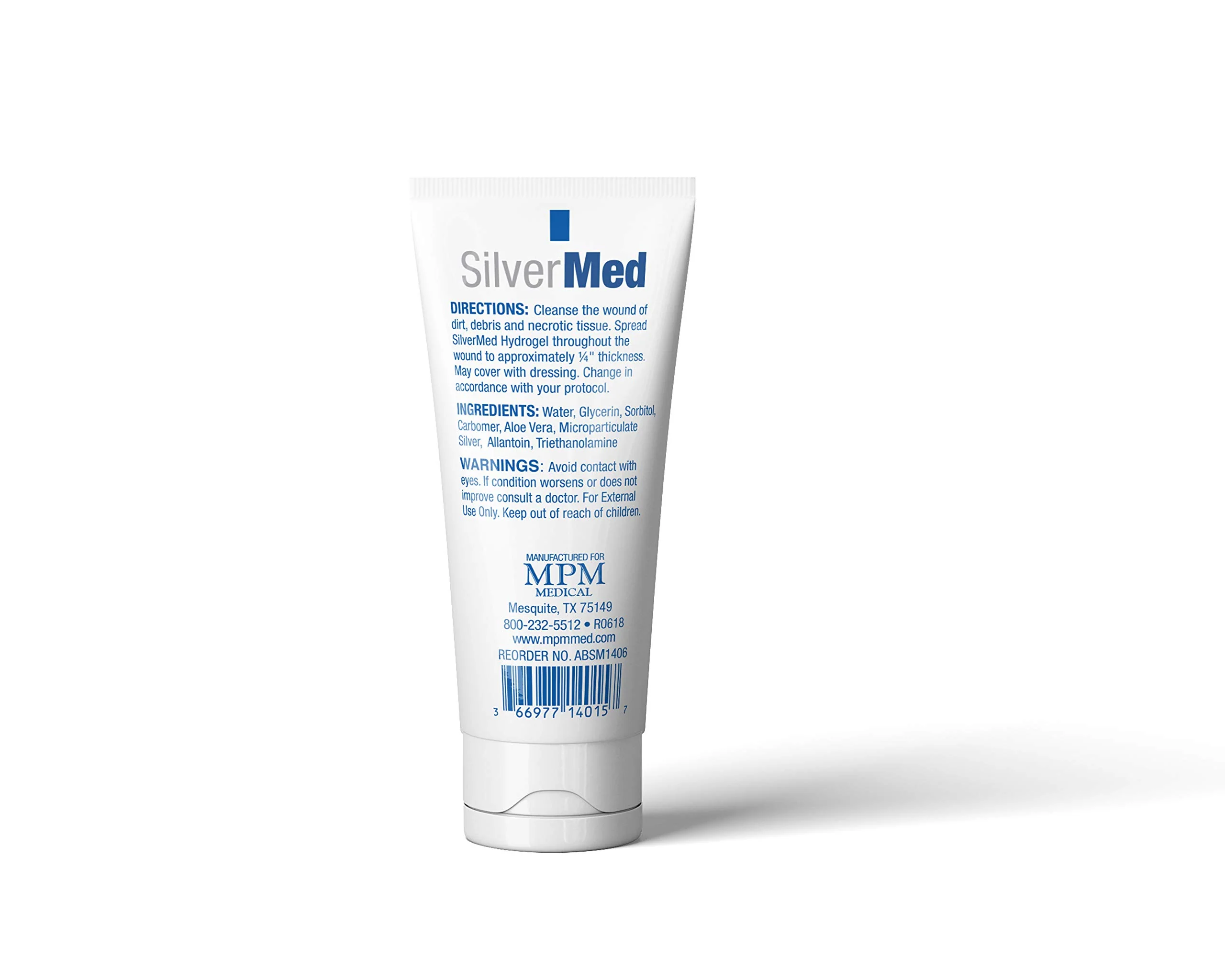 MPM Medical SilverMed Antimicrobial Hydrogel Wound Gel, 1.5oz, each, ABSM1406 - Image 2